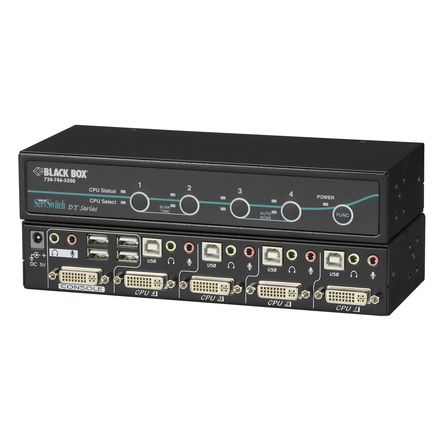 Black Box DT Series 4-Port Desktop KVM Switch