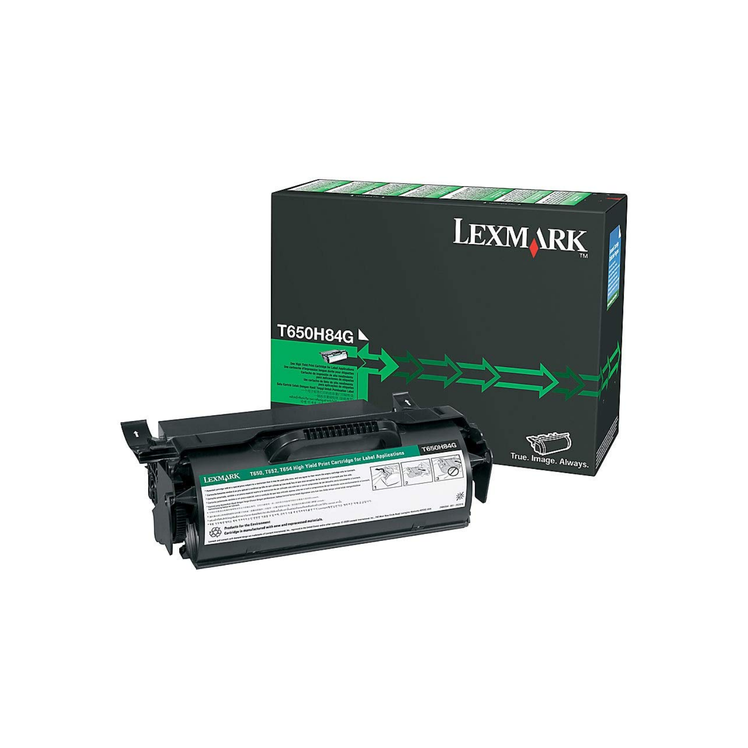 Lexmark T650H84G Noire, Cartouche d’origine Haut rendement *** Reconditionnée par Lexmark ***, Pour: T650, T652, T654 Series
