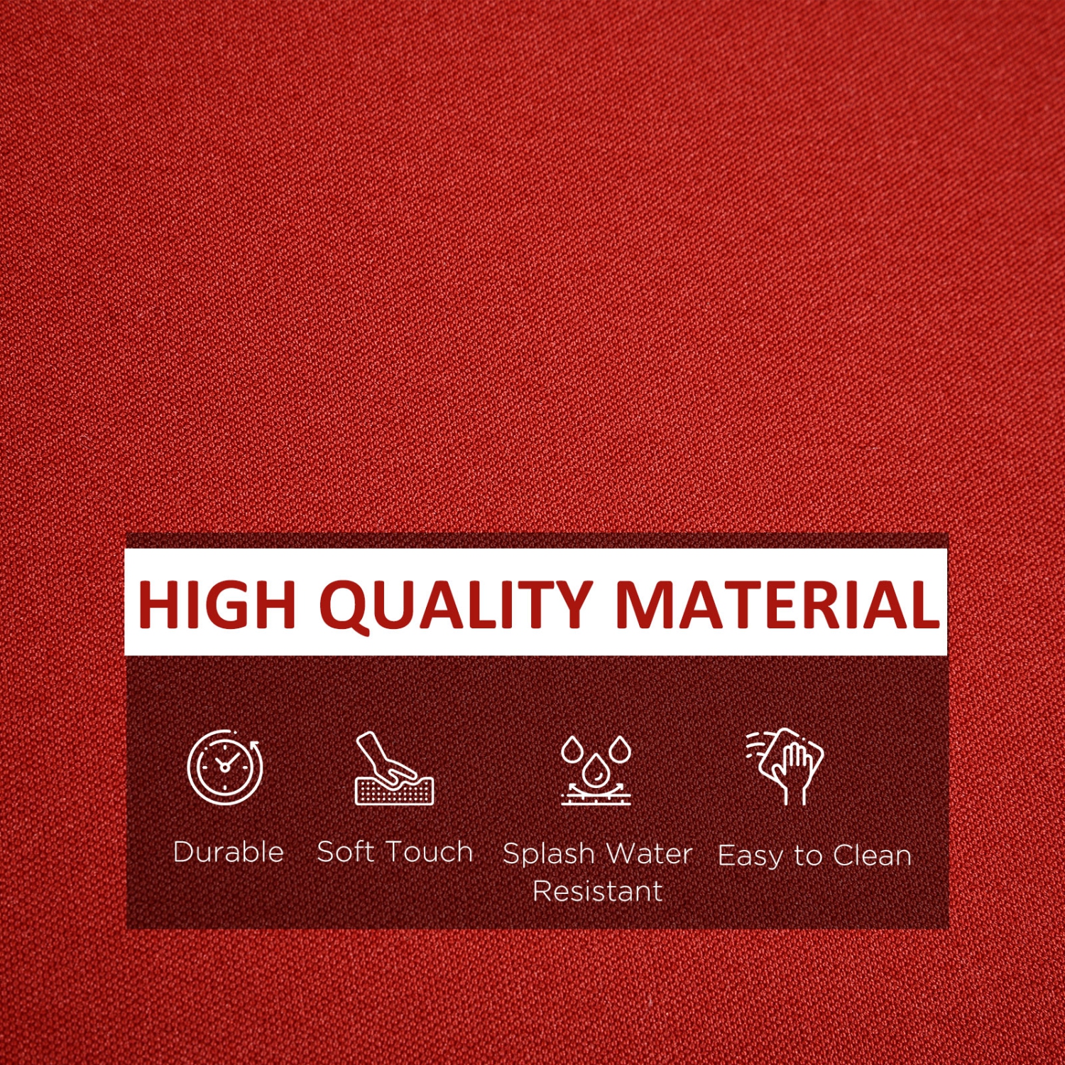 Outsunny 14Pcs Outdoor Cushion Covers, Patio Cushion Covers Replacement for Rattan Sofa Set - No Cushion Included, Red