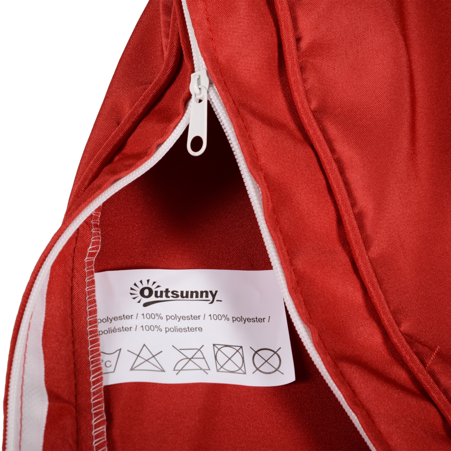 Outsunny 14Pcs Outdoor Cushion Covers, Patio Cushion Covers Replacement for Rattan Sofa Set - No Cushion Included, Red