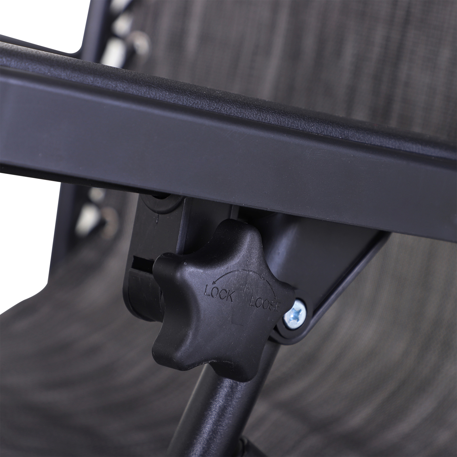 Chaise longue de patio inclinable 2 pièces Outsunny avec support porte-gobelet et auvent gris foncé