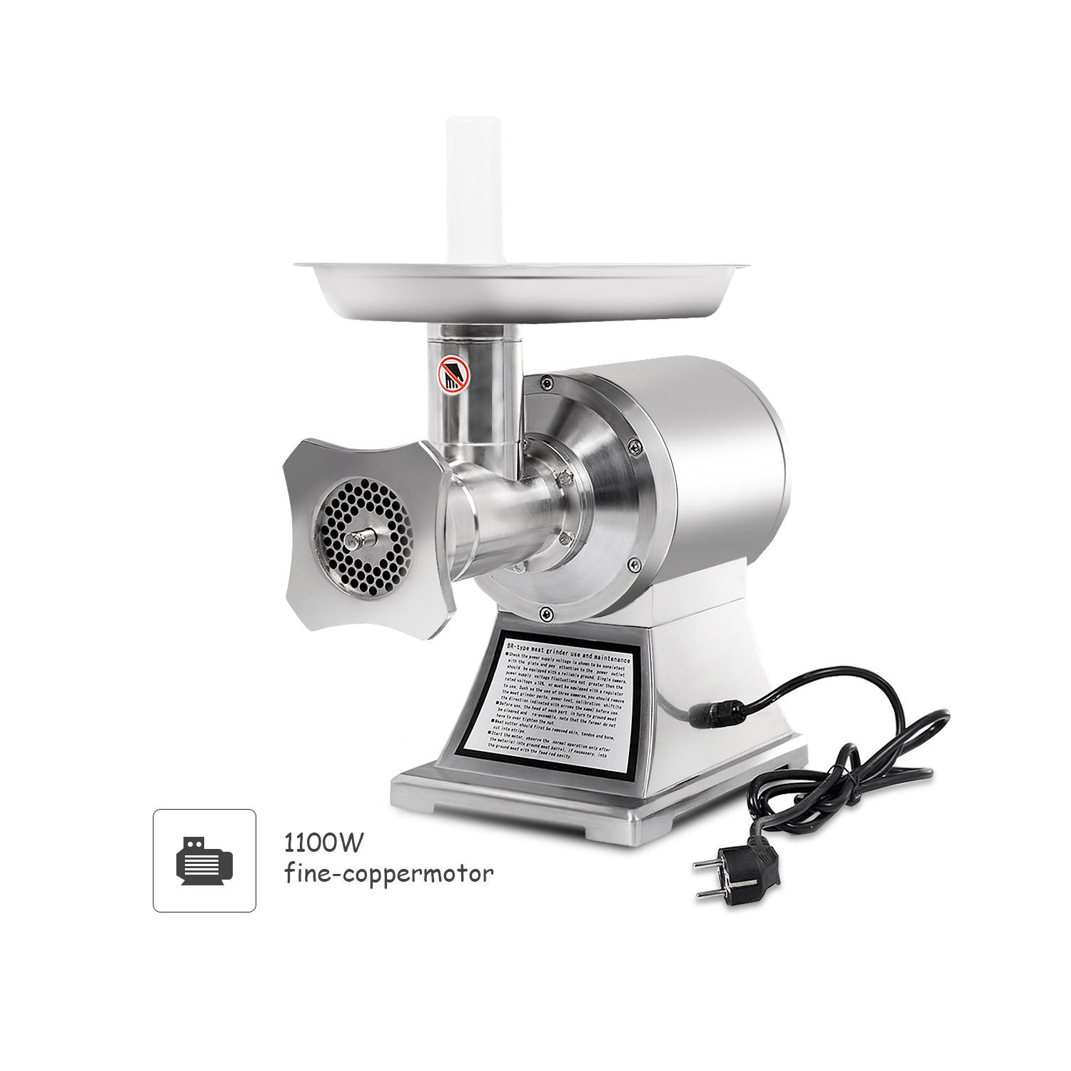 Gymax Commercial 1.5HP Electric Meat Grinder 1100W Stainless Steel Heavy Duty #22