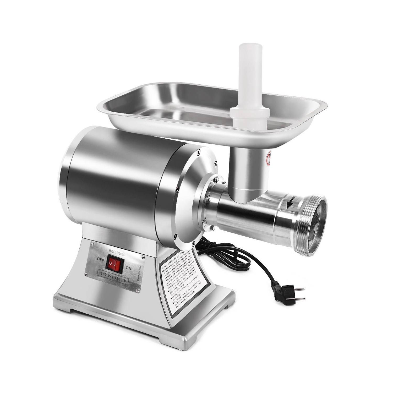 Gymax Commercial 1.5HP Electric Meat Grinder 1100W Stainless Steel Heavy Duty #22