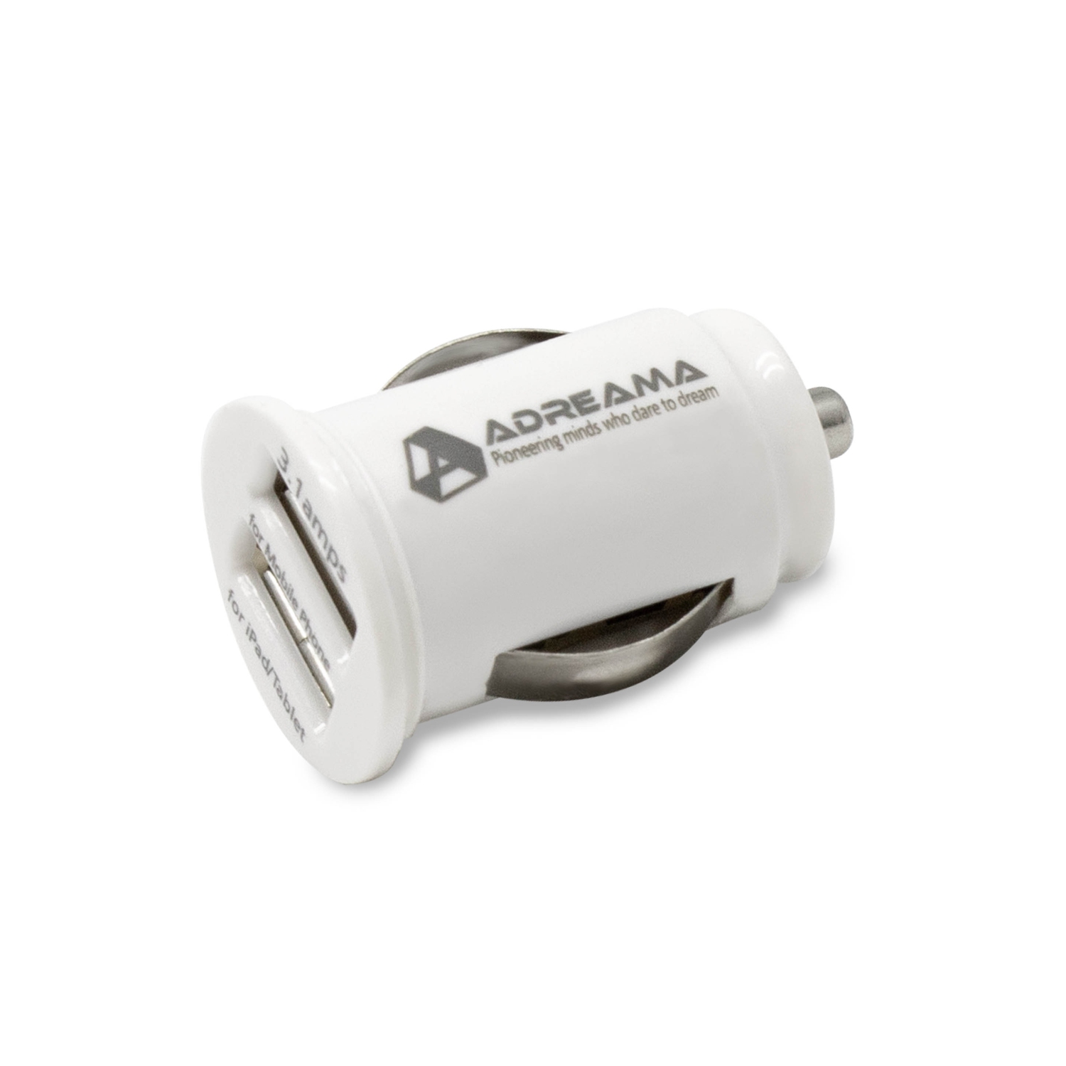 Adreama 2 Port Car Charger - White