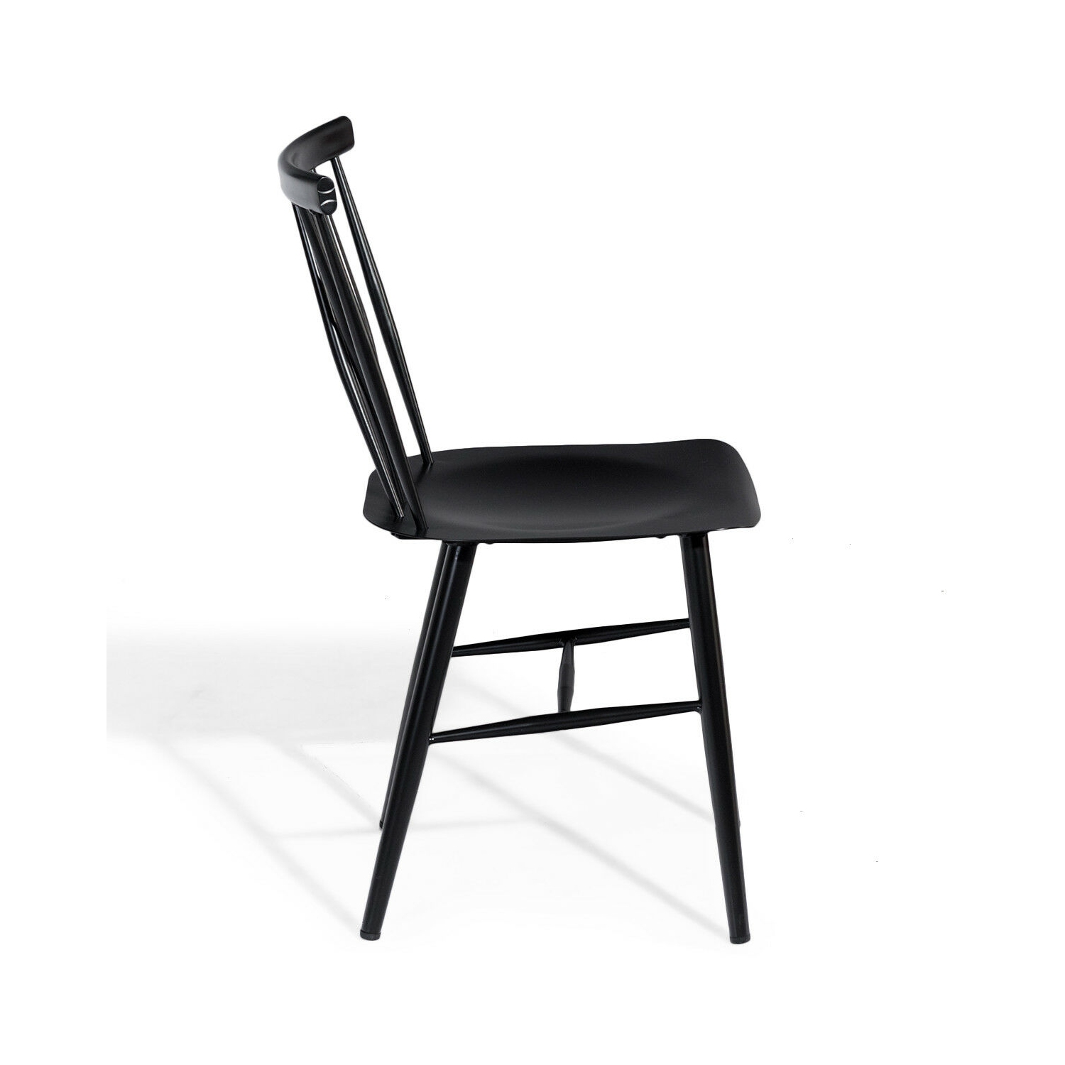 Costway Set of 2 Dining Side Chairs Chairs Armless Cross Back Kitchen Bistro Caf