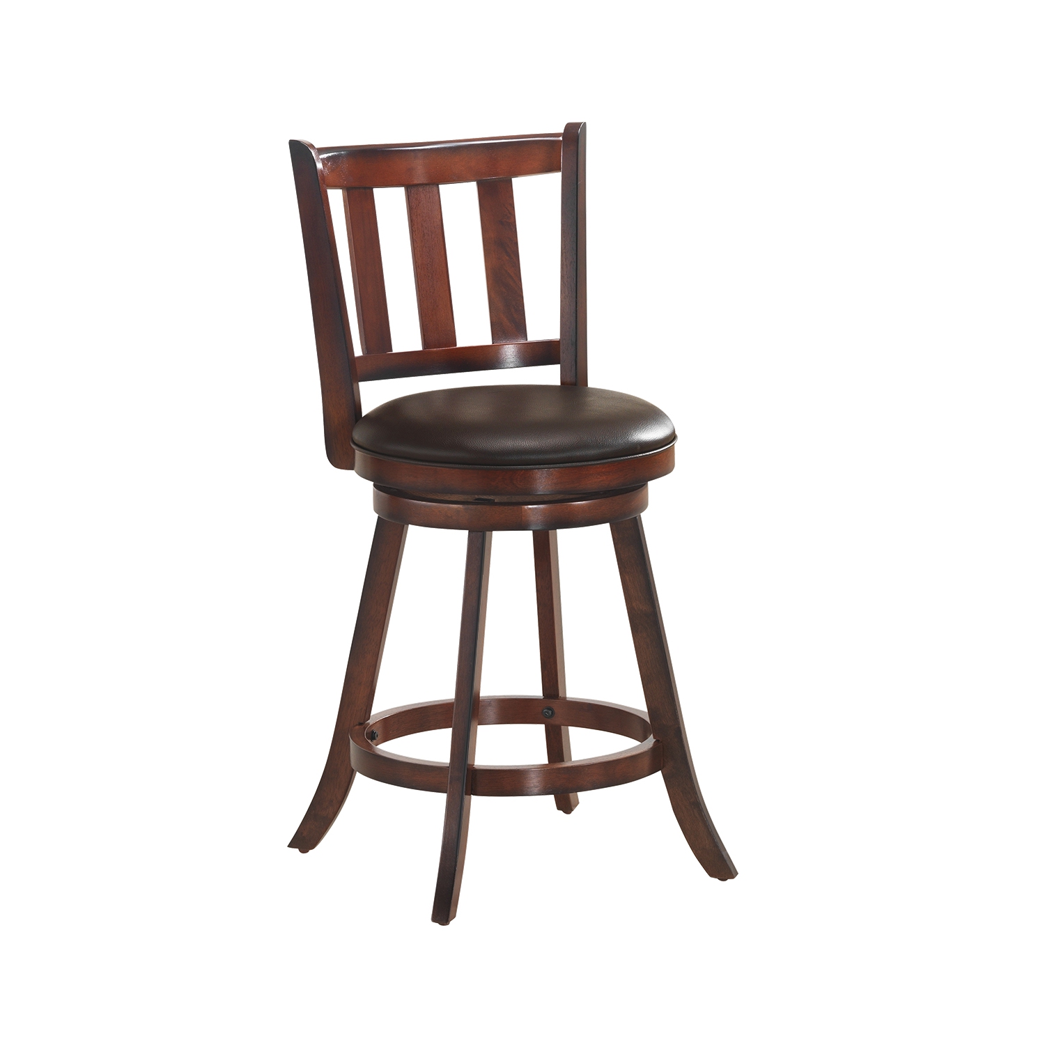 Costway Set of 4 25'' Swivel Bar stool Leather Padded Dining Kitchen Pub Bistro Chair