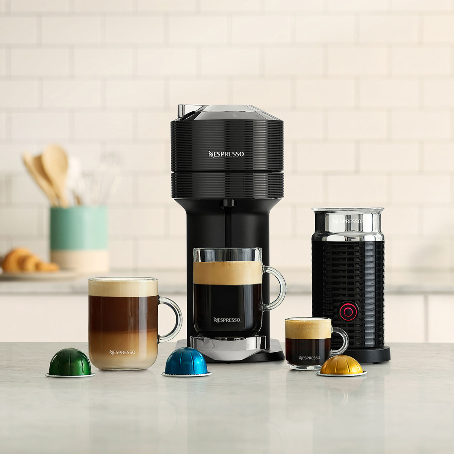 Nespresso Vertuo Next Premium Coffee & Espresso Machine by Breville with  Aeroccino - Classic Black