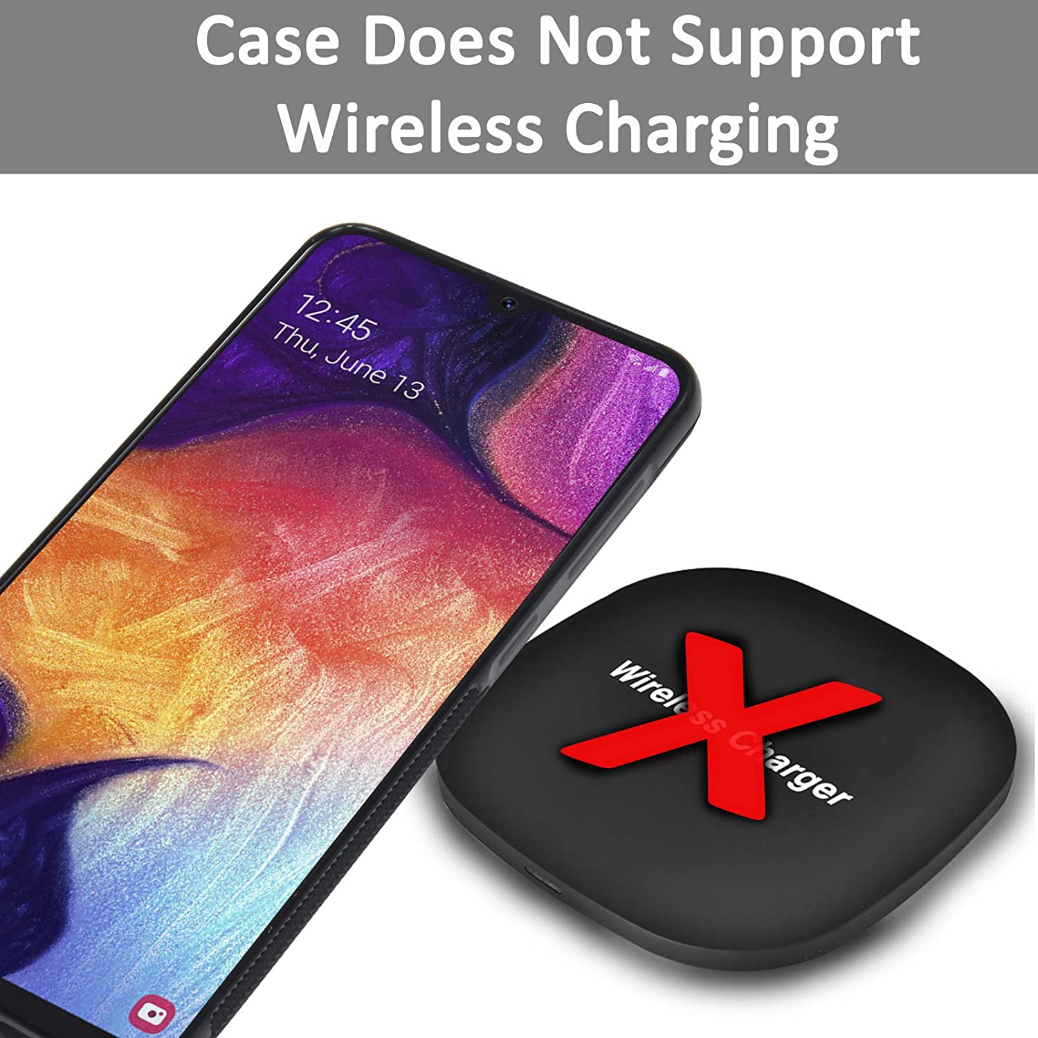 Navor Detachable Magnetic Wallet Case with RFID Protection Compatible for Samsung Galaxy A50 [Vajio Series] - Black