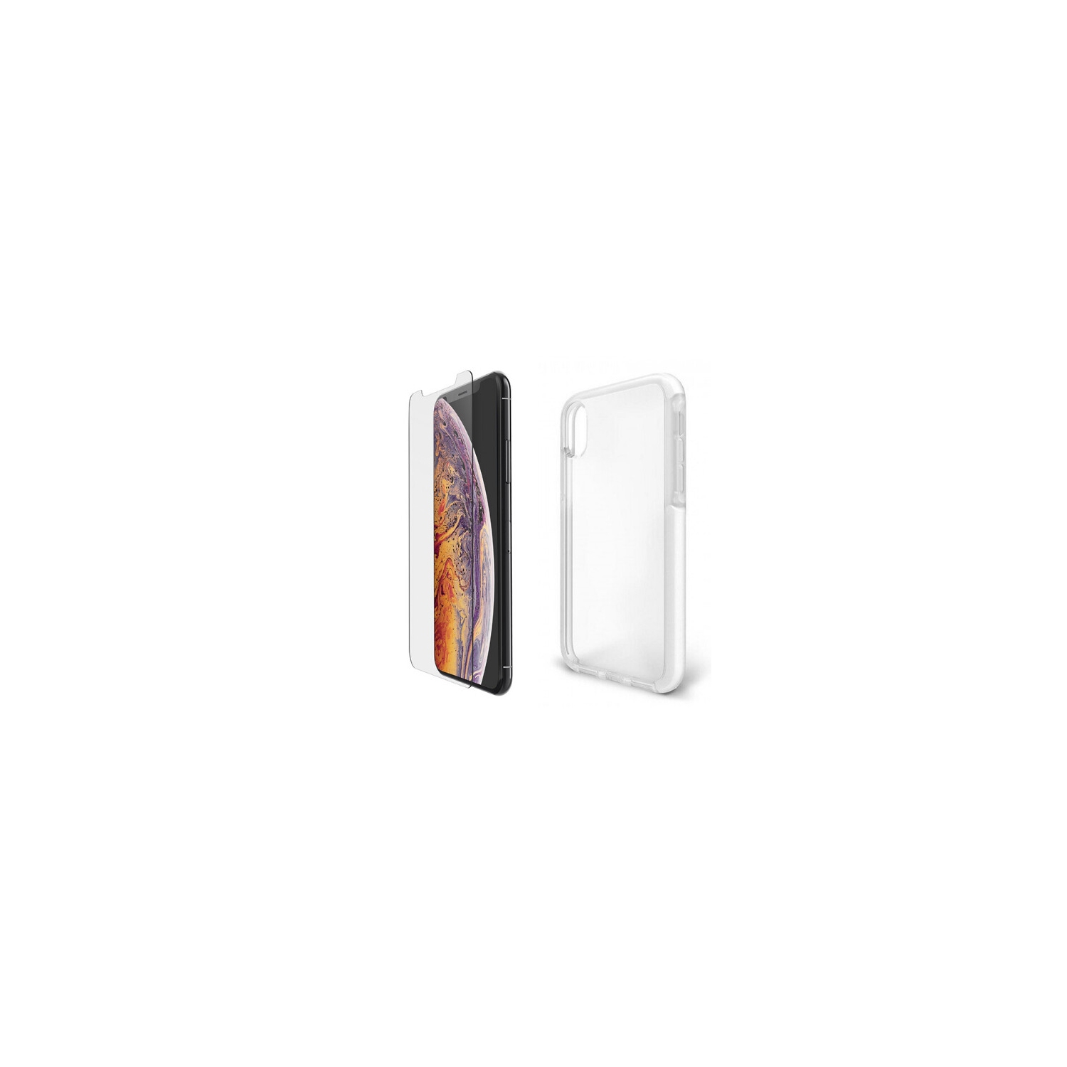 Body Guard + Screen protector, Full coverage protection boundle - compatible with the Apple iPhone XS Max