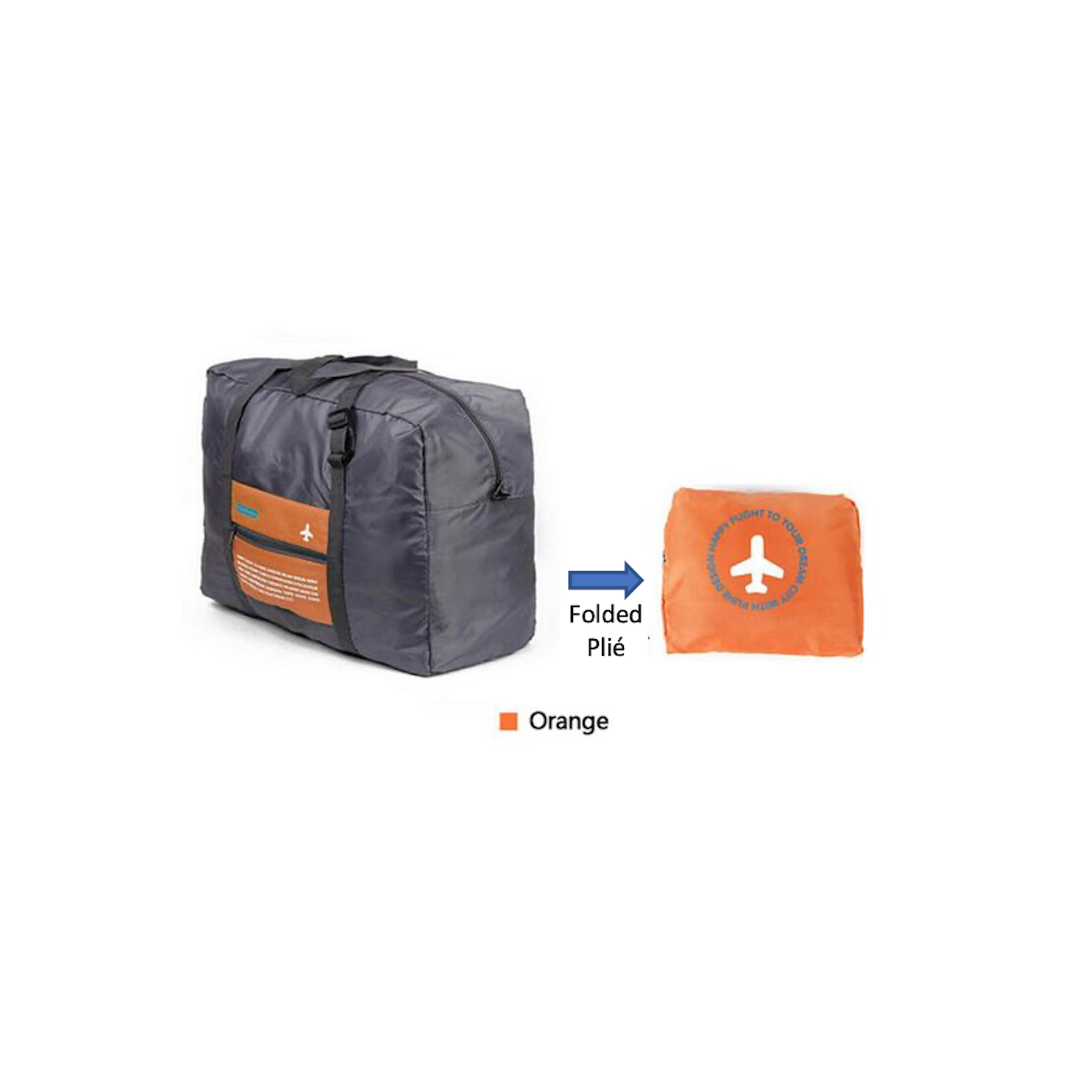 Stimula Lifestyle - Sac à dos de voyage étanche pliable pour valise valise Valise de 32 litres Gris orange Bagage de cabine compatible avec Rimowa