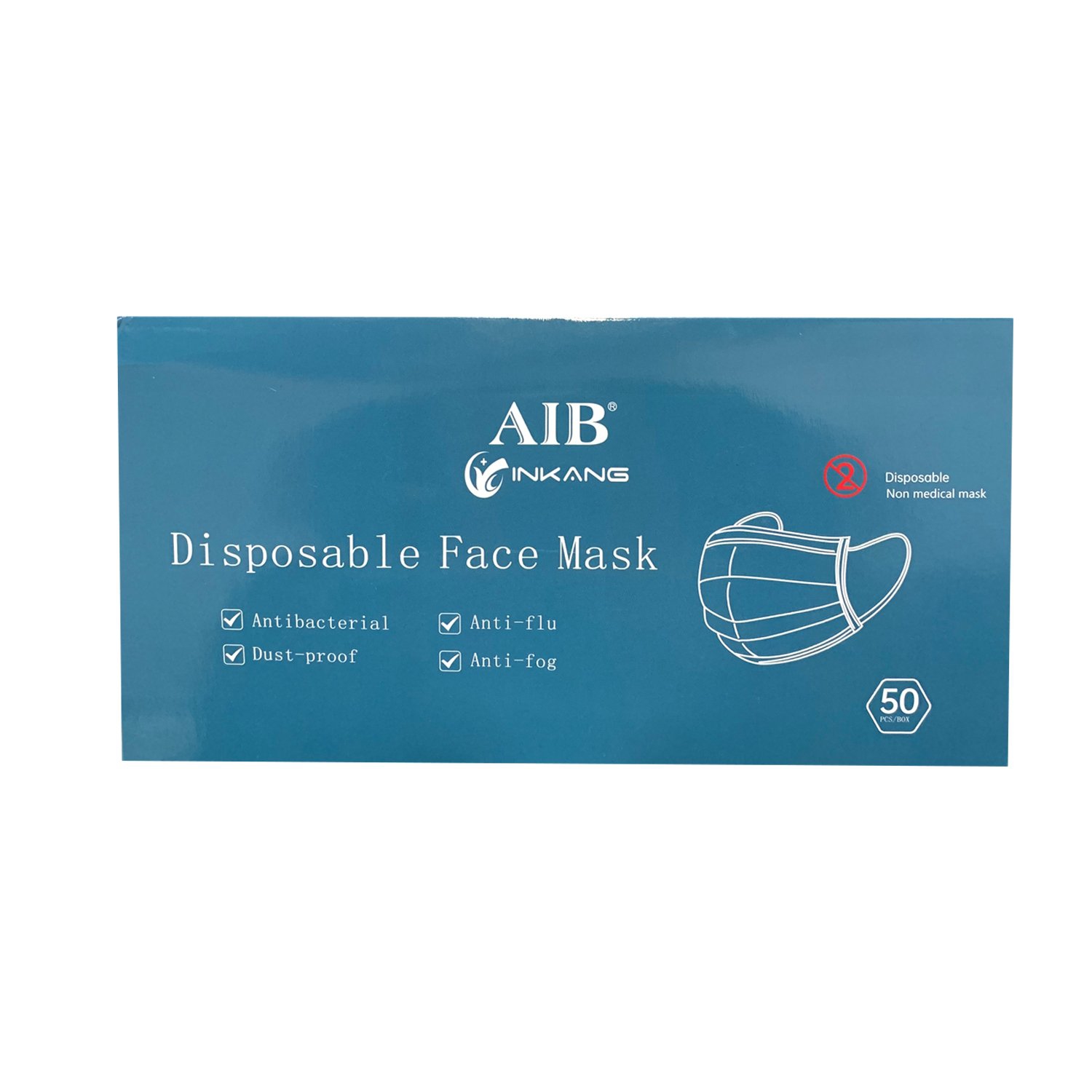 3 paires de coussinets jetables respirants pour le visage en boucle 50 épaisseurs