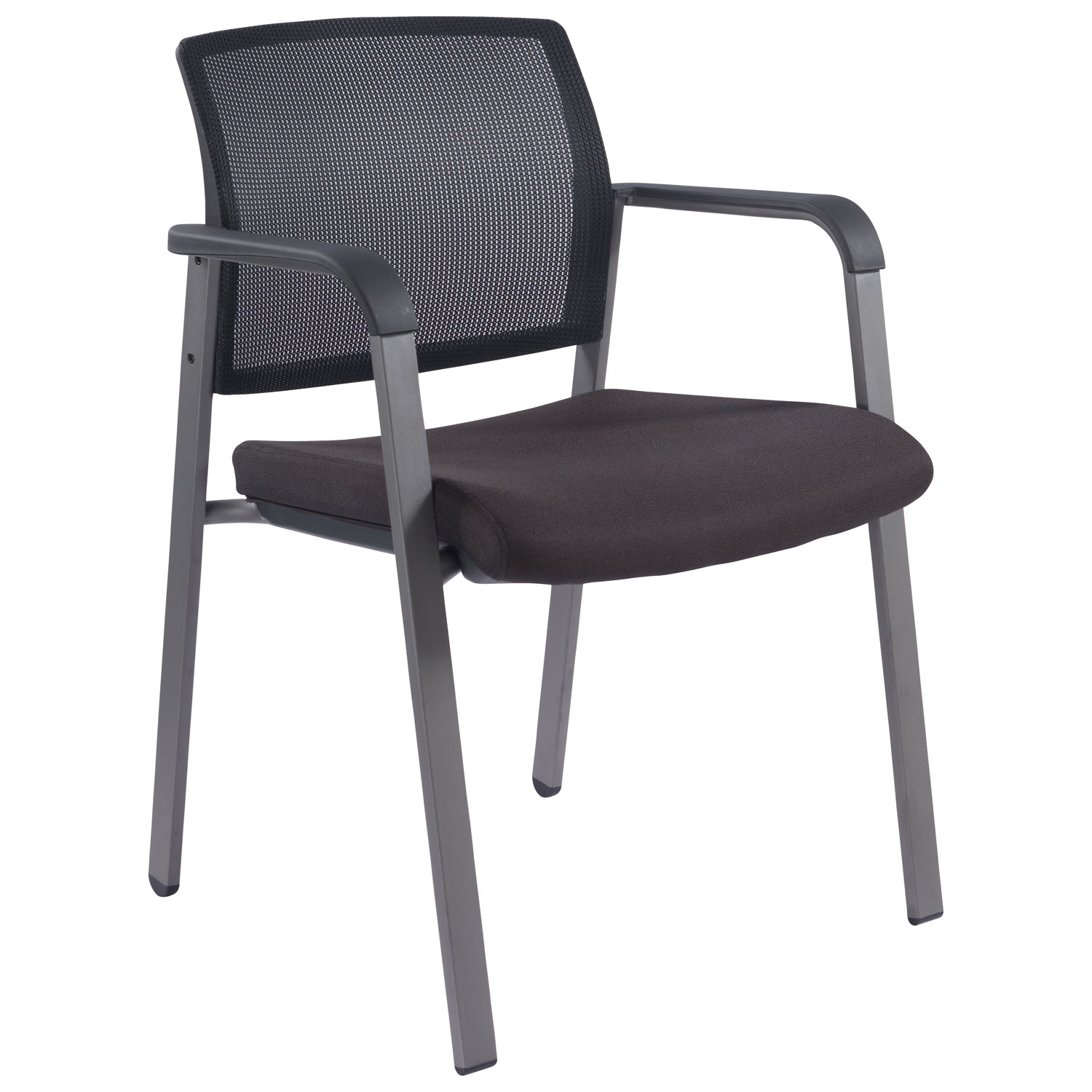 Fauteuil de bureau ergonomique en tissu maillé à dossier bas de TygerClaw - Noir