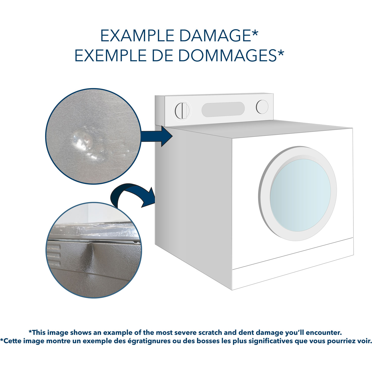 Laveuse à vapeur à chargement frontal 2,8 pi³ de GE - Blanc - BO - Endommagé