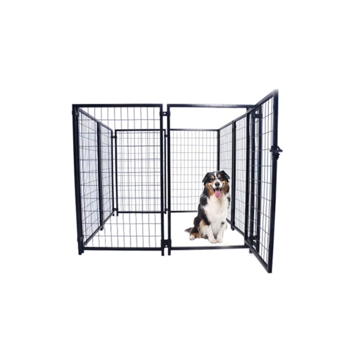 ALEKO® 5'x5'x4' Dog Kennel Heavy Duty Pet Playpen Chain Link Dog Exercise Pen Cat Fence