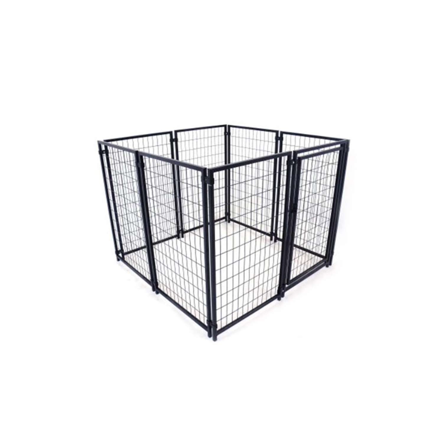 ALEKO® 5'x5'x4' Dog Kennel Heavy Duty Pet Playpen Chain Link Dog Exercise Pen Cat Fence