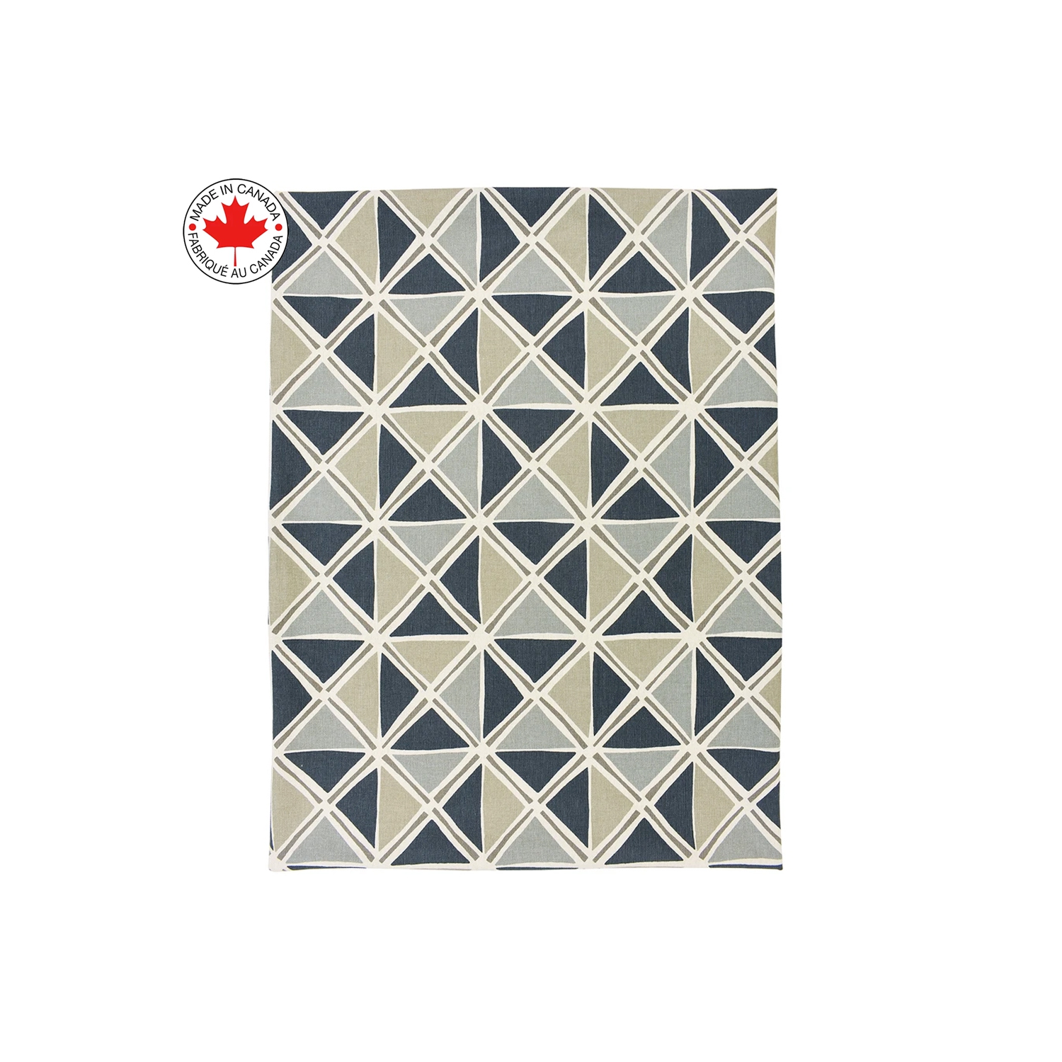 BEBELELO- BABY CRIB BEDDING - 4 PIECE GRAY AND BEIGE BABY WITH A PATTERN OF TRIANGLES