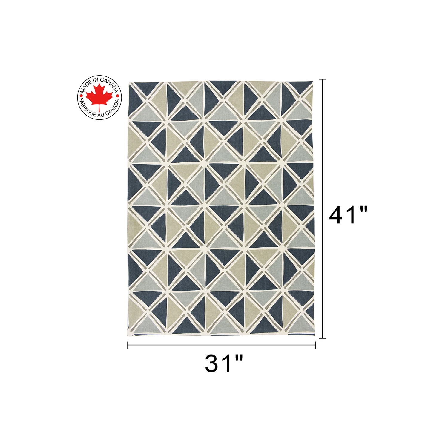 BEBELELO- BABY CRIB BEDDING - 4 PIECE GRAY AND BEIGE BABY WITH A PATTERN OF TRIANGLES
