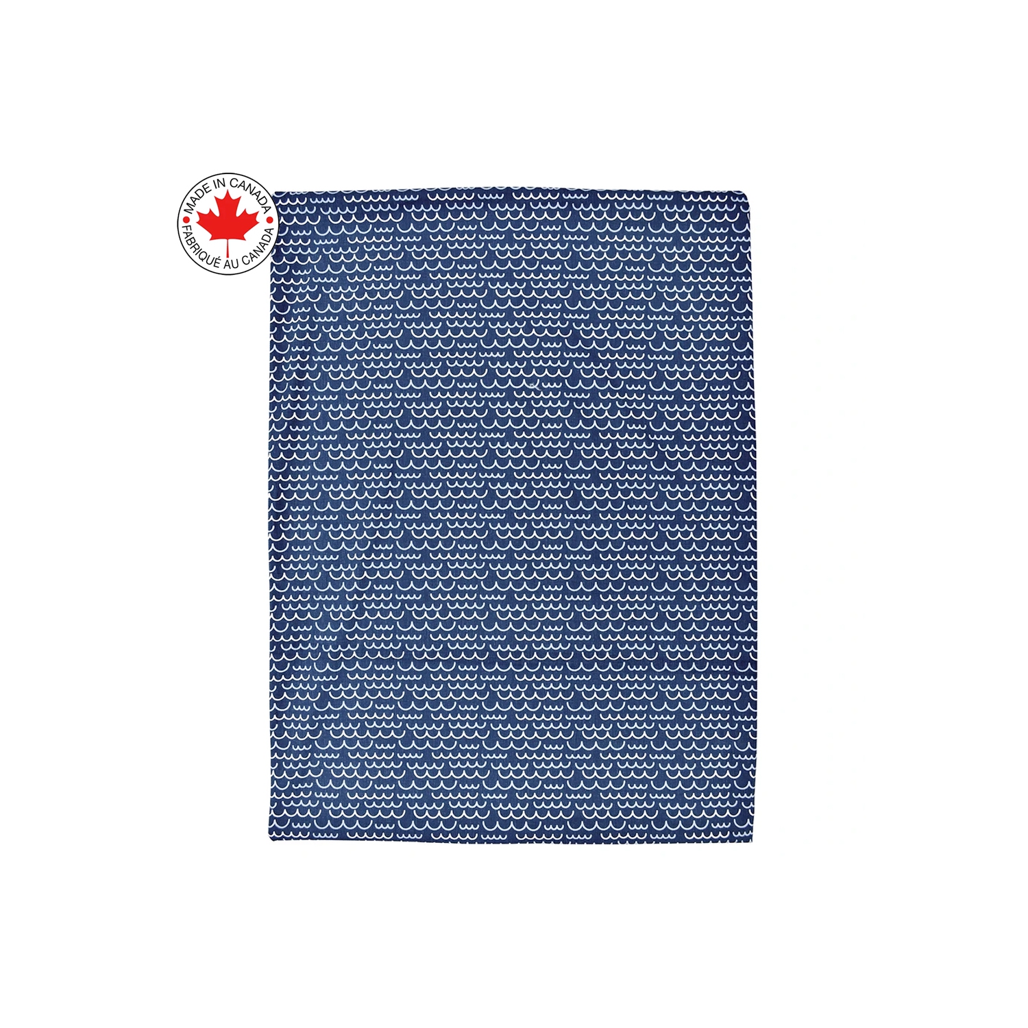 BEBELELO- BABY CRIB BEDDING 4 PIECE - NAVY BLUE AND WHITE BABY WITH WAVE PATTERN 