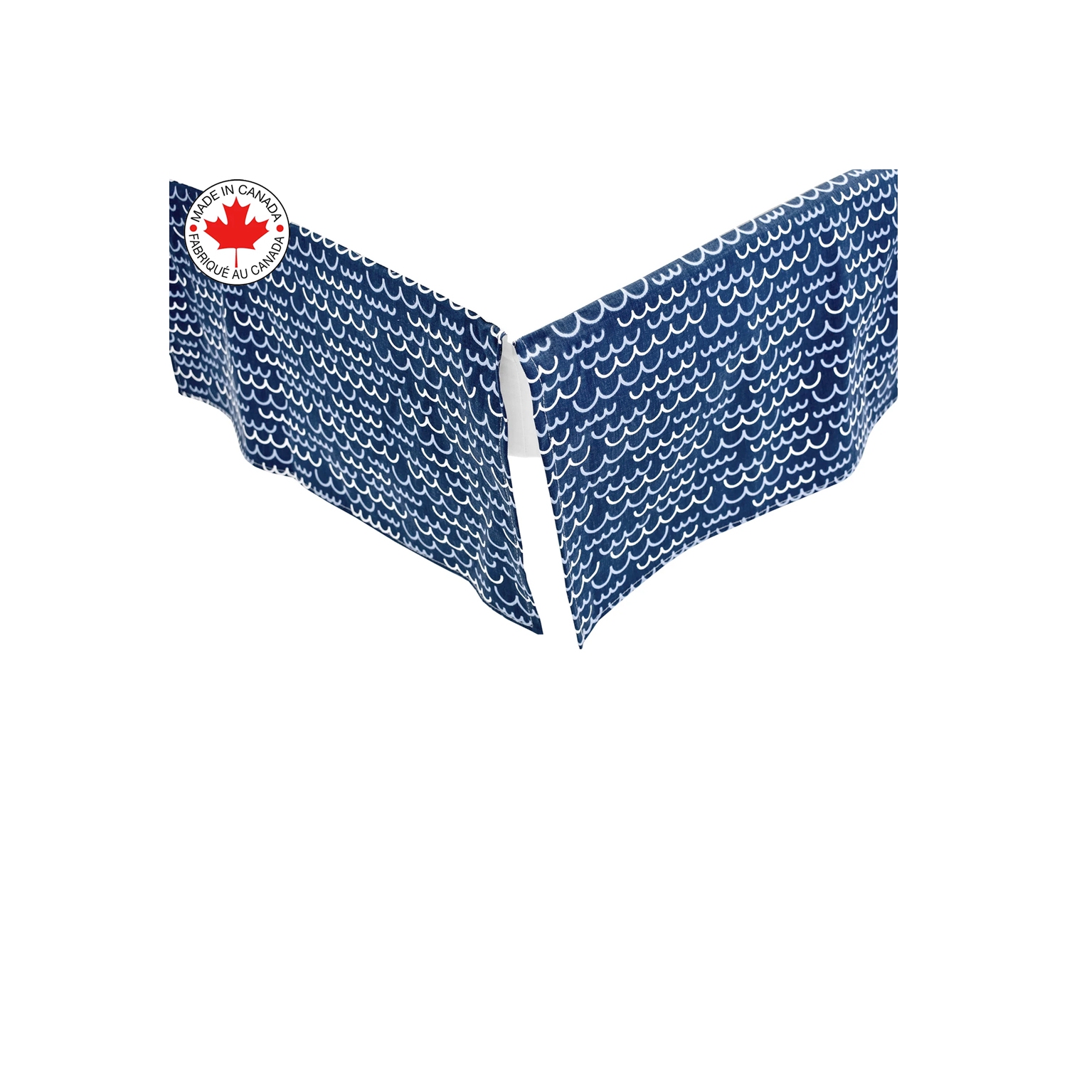 BEBELELO- BABY CRIB BEDDING 4 PIECE - NAVY BLUE AND WHITE BABY WITH WAVE PATTERN 