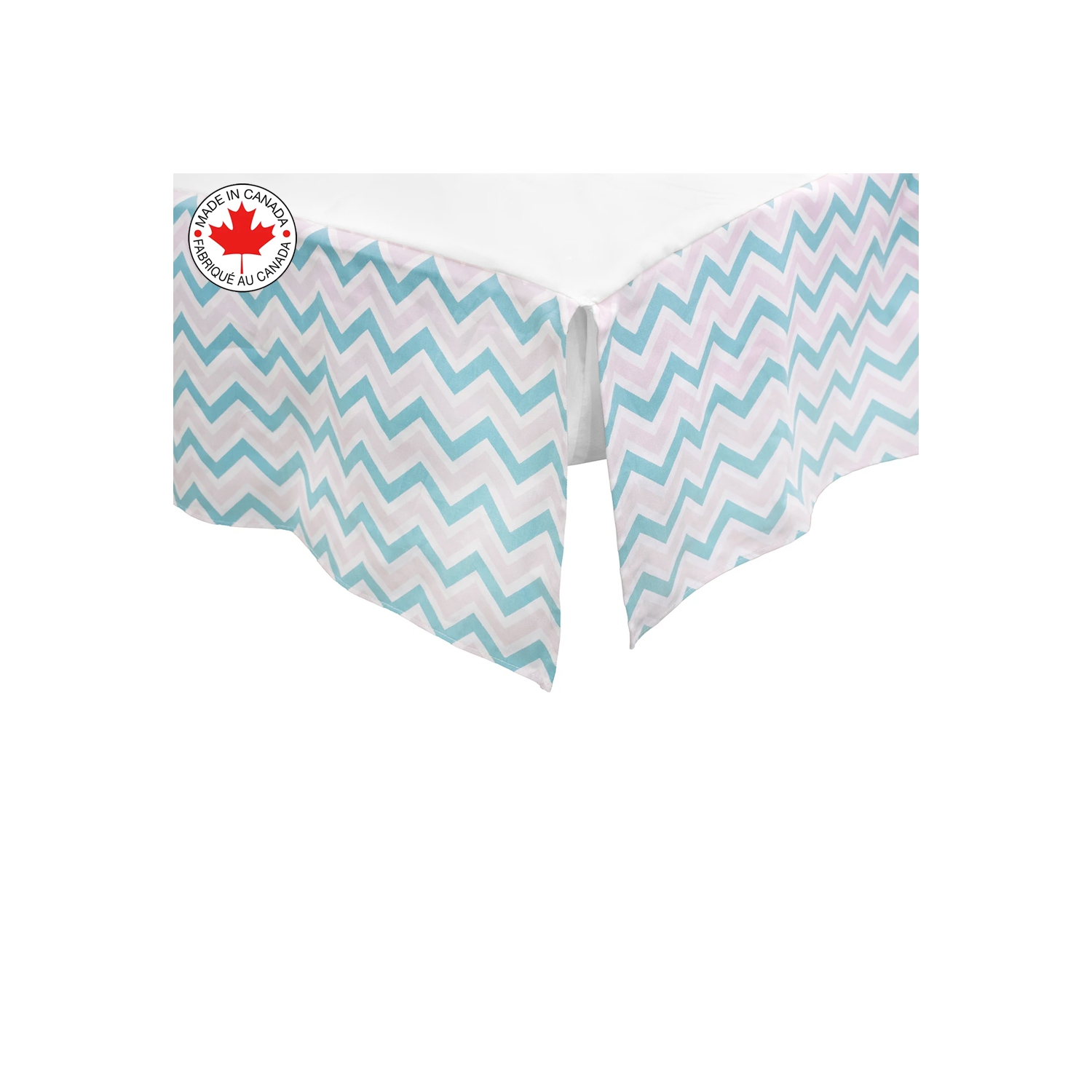 BEBELELO- LITERIE 4 MORCEAUX POUR BÉBÉ GRIS ET BEIGE AVEC UN MOTIF DE TRIANGLES