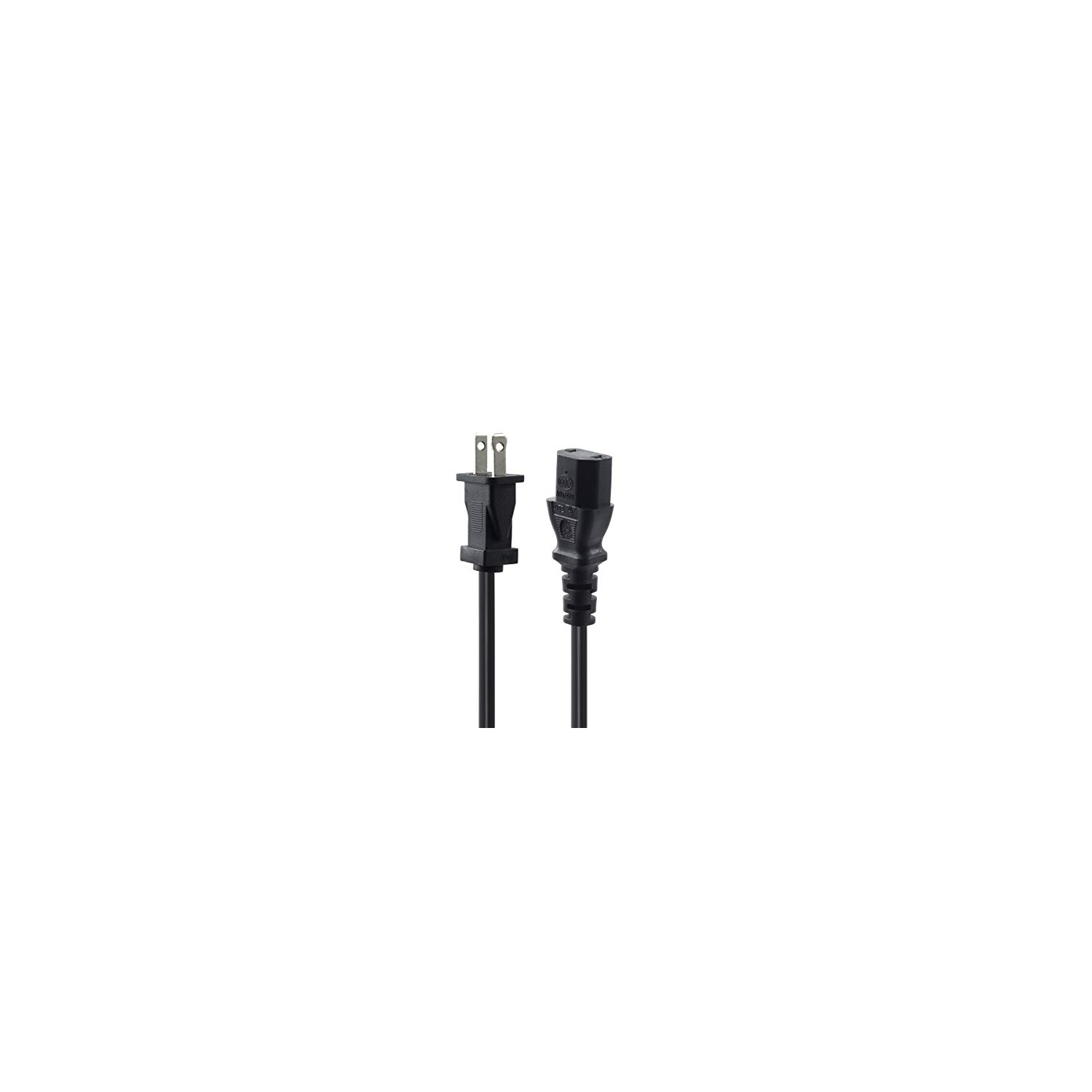 VSEER Gaming Power Cable 2 Prong Power Cord - for Xbox One Original, Xbox 360, Playstation 3 & 4 Slim/Pro (6 Feet -