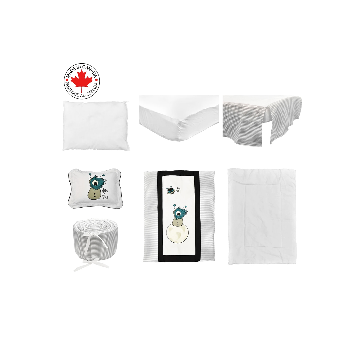 Bebelelo - Nursery Baby Bedding Set-7 piece-Crazy blue in space