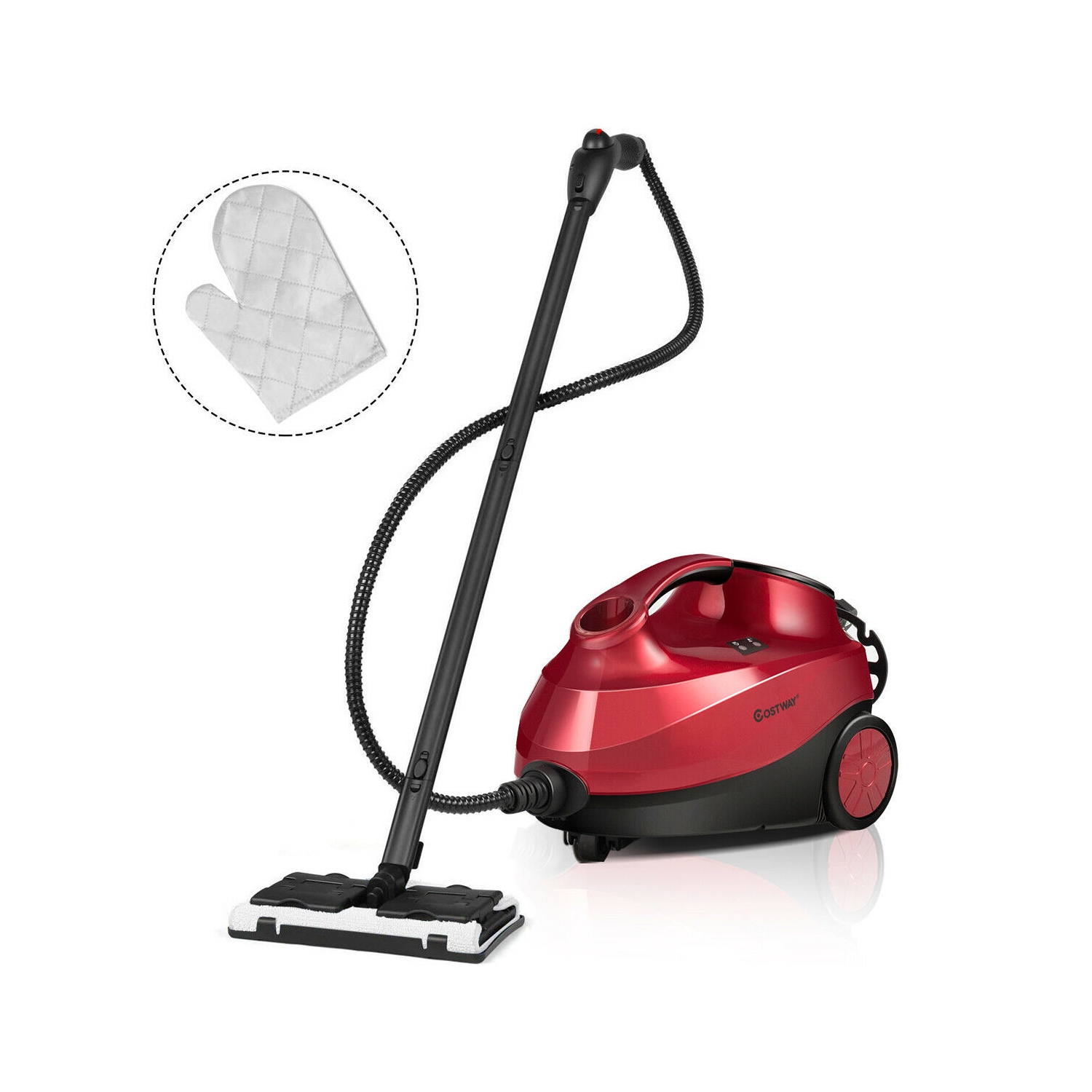 Costway 2000W Heavy Duty Steam Cleaner Mop Multi-Purpose W/19 Accessories 4.0 Bar 1.5L