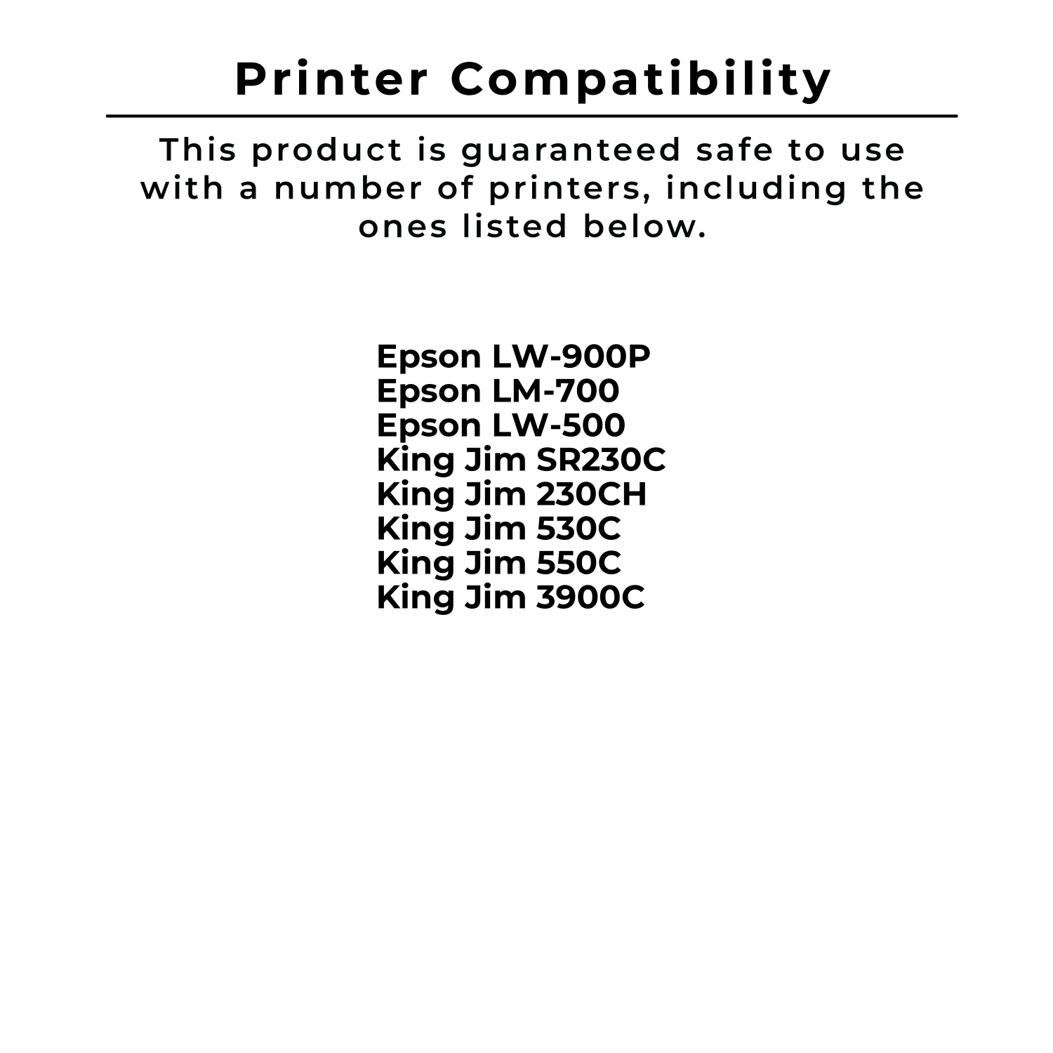 Zoomtoner Compatible EPSON SC24YW Label Tape Maker Black on Yellow