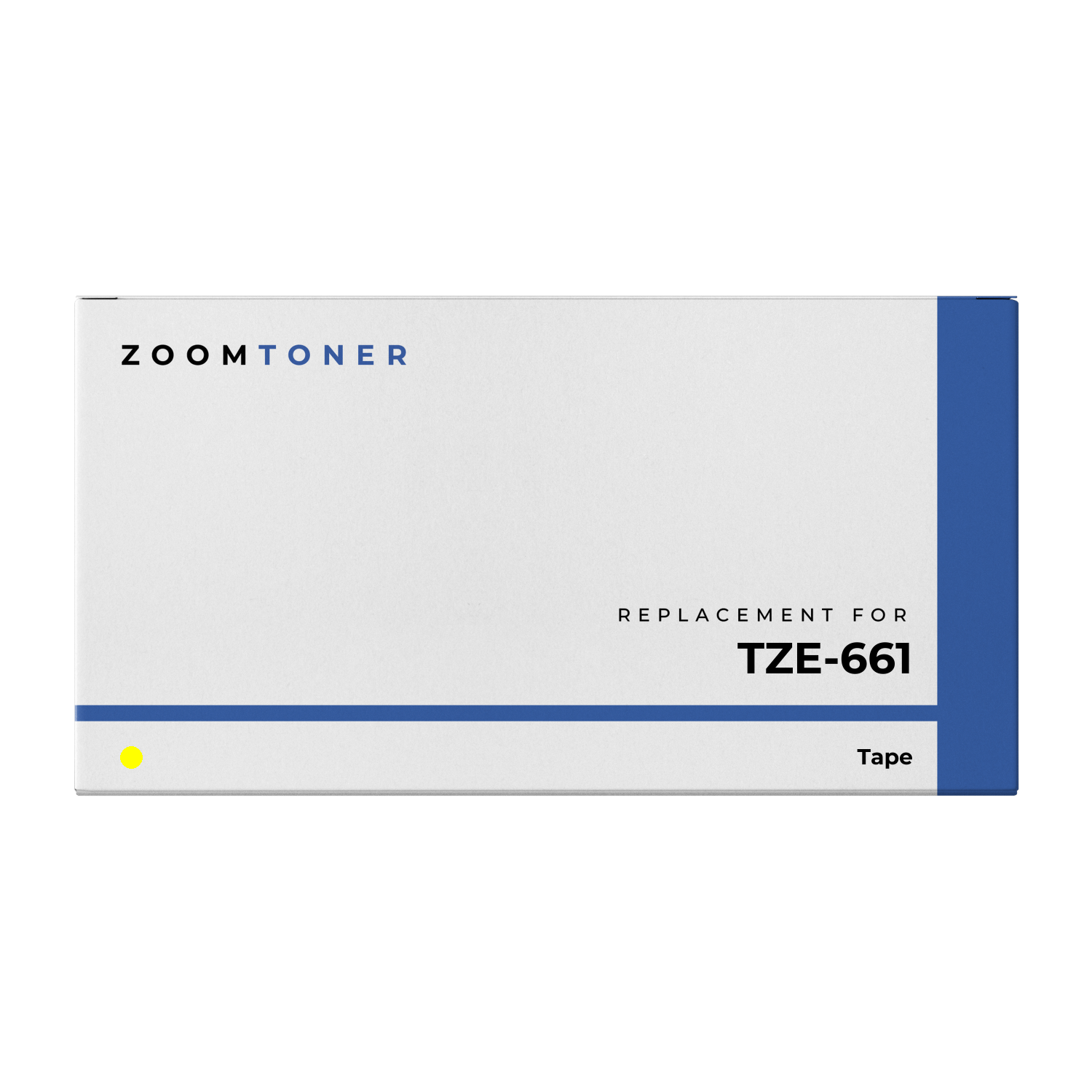 Ruban d’étiquettes TZE-661 de BROTHER compatible avec les imprimantes de Zoomtoner P-Touch - 1.4 po x 26 pi - Noir sur jaune