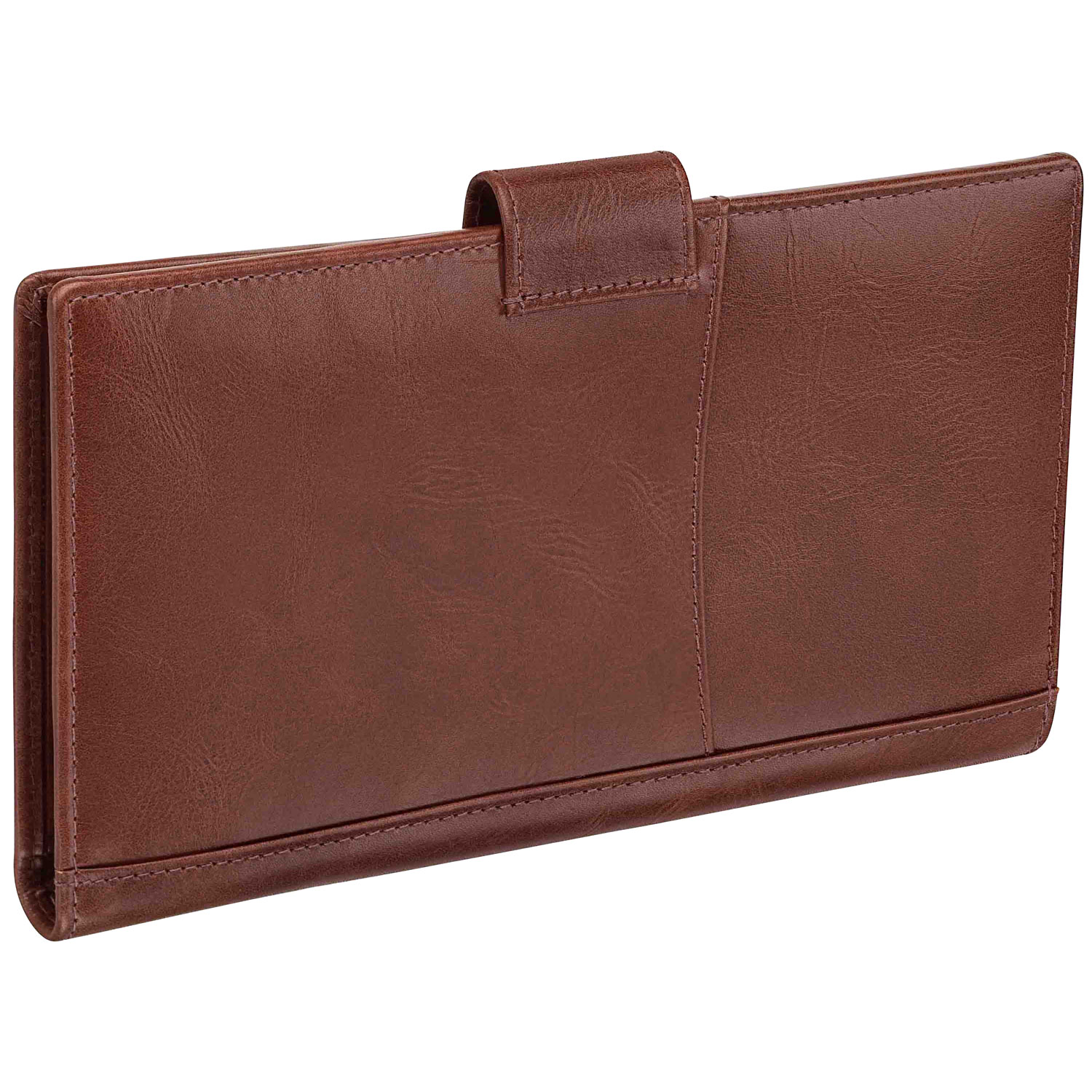 Portefeuille de voyage RFID à deux volets en cuir véritable Casablanca de Mancini - Brun