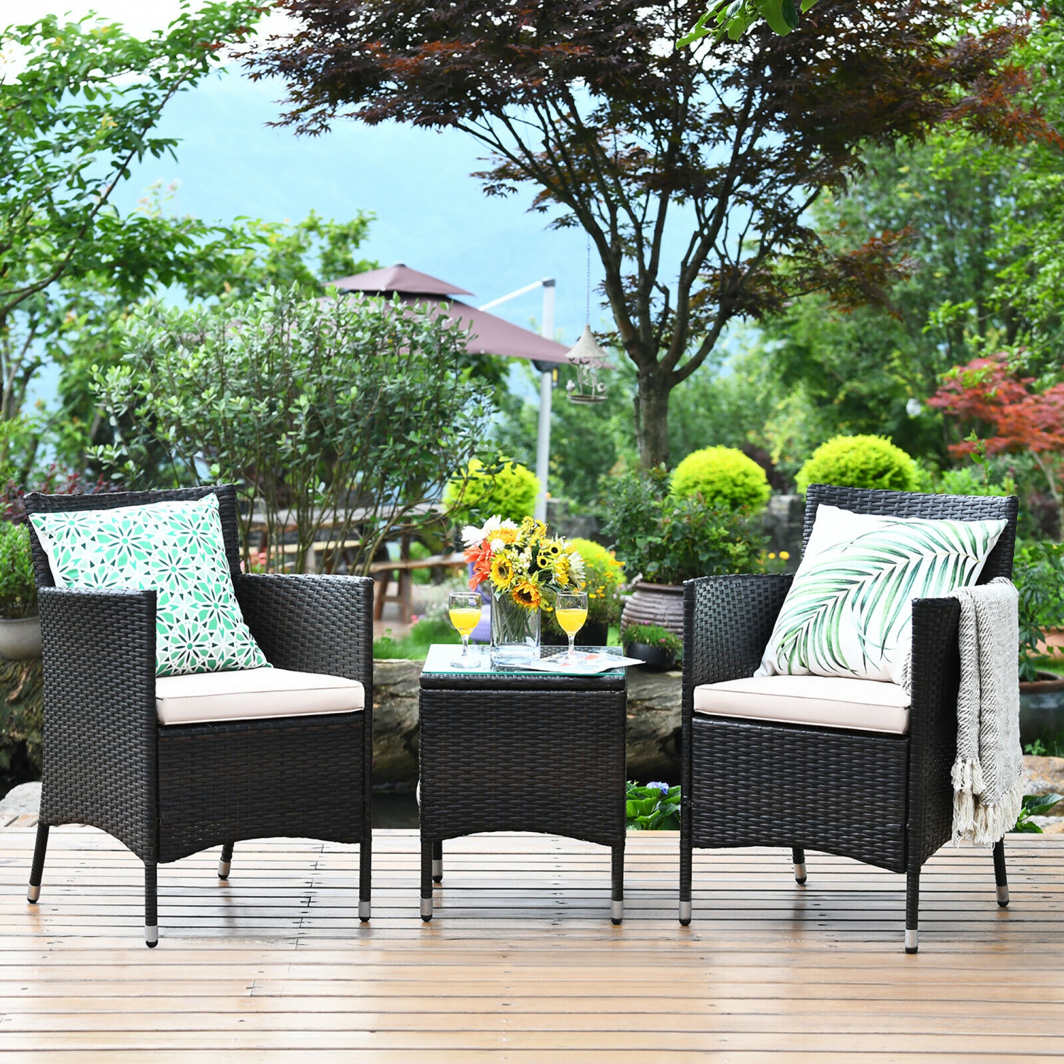 costway wicker set