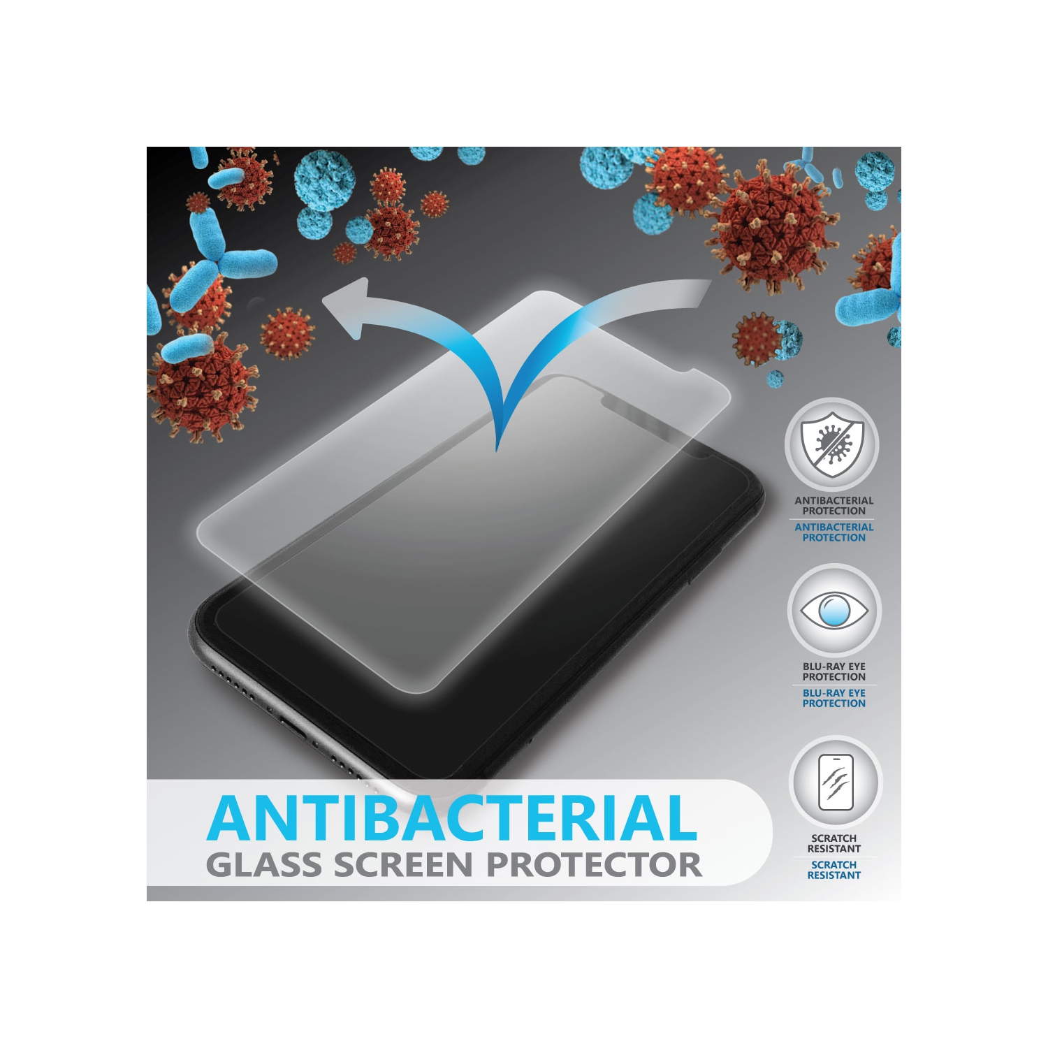 Luminosity Antibacterial Screen Protector for iPhone 11