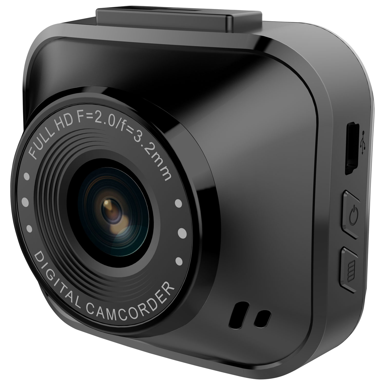 GekoGear Orbit 122 Full HD 1080p Dash Cam with 2" LCD Screen & Blind Spot Mirrors - Only at Best Buy