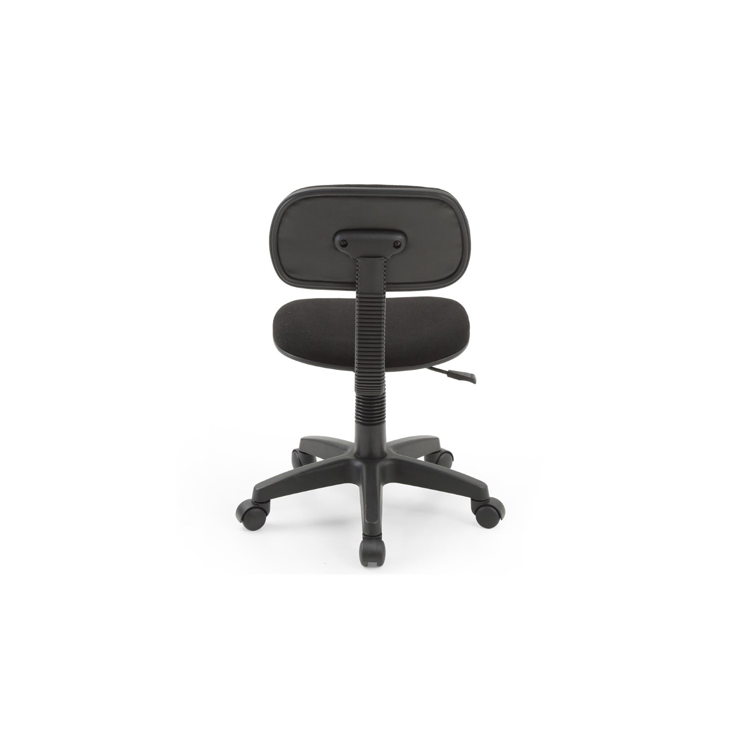 Hodedah Armless Adjustable Height Swivelling Kids Task Chair in Black Fabric