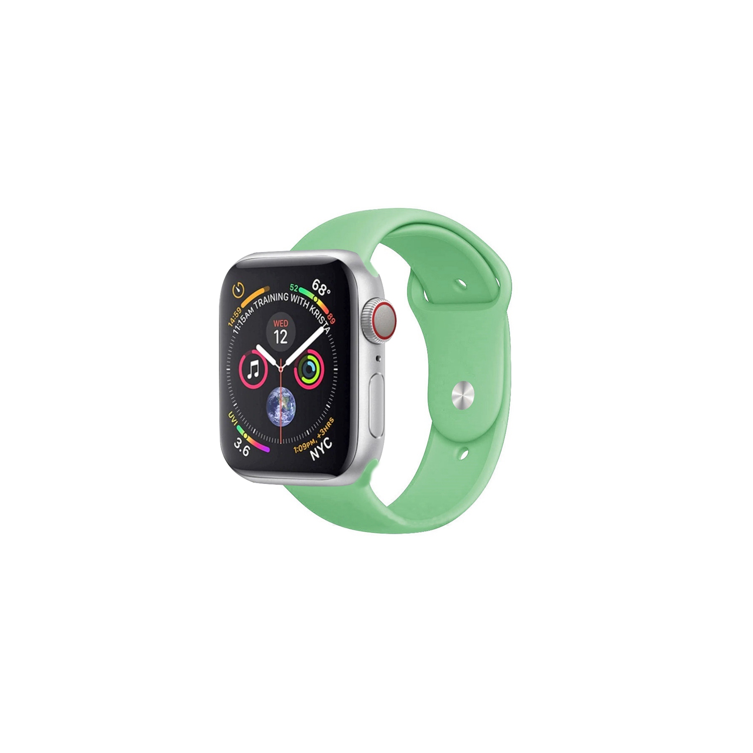 Watch Strap Silicone Sports Band Bracelet M/L Size For Apple iWatch Series 38mm/40mm - Mint Green