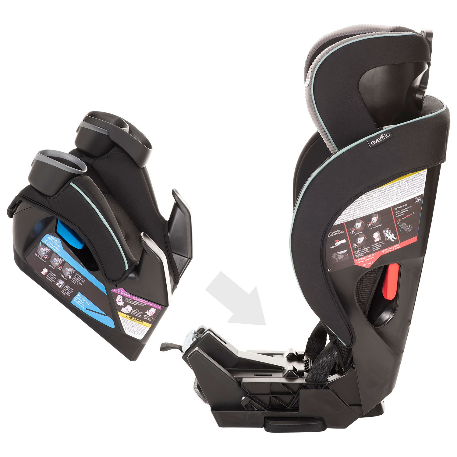 evenflo 4 in 1 convertible car seat