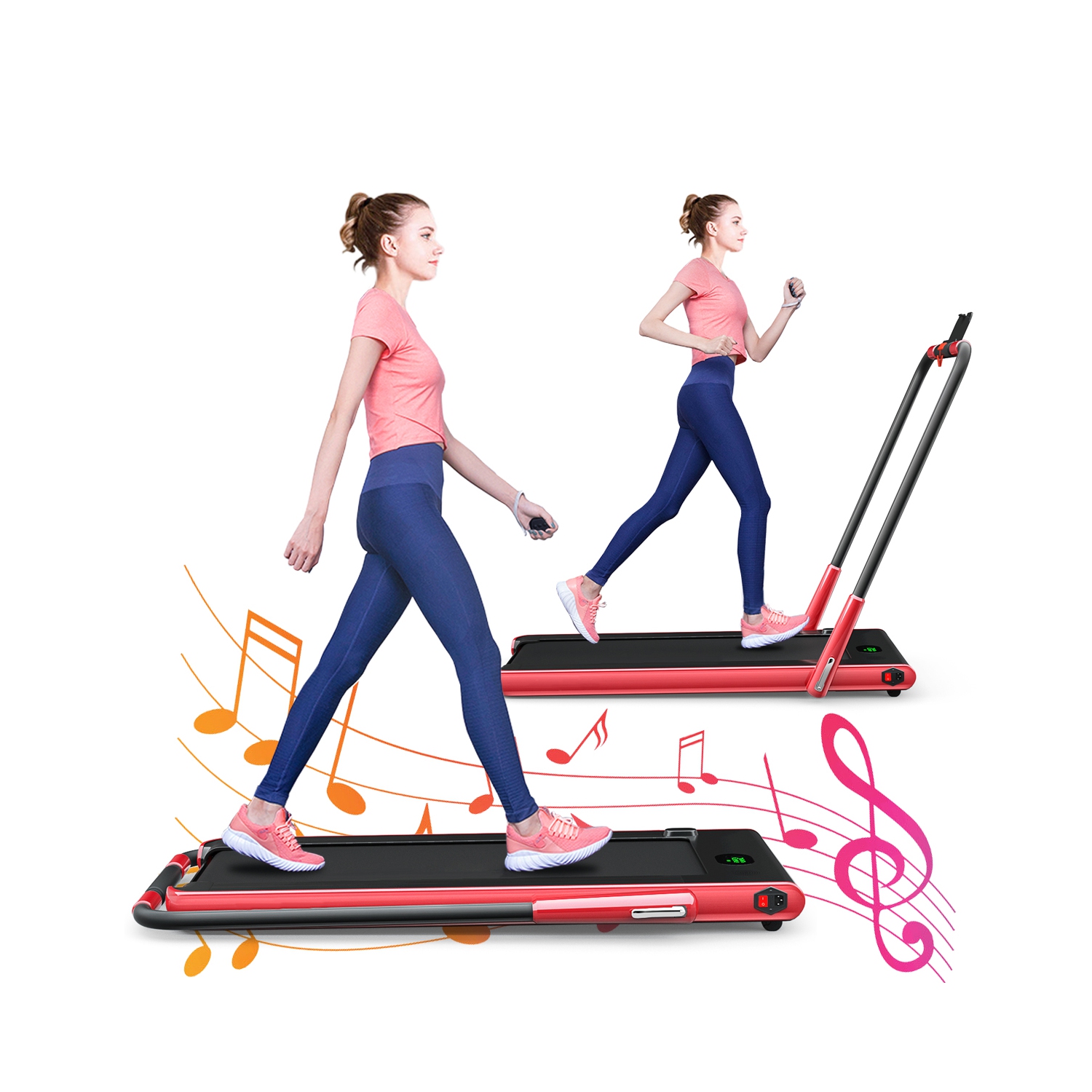 Gymax 2.25HP Under Desk Electric Pad Treadmill Running Machine w/ APP