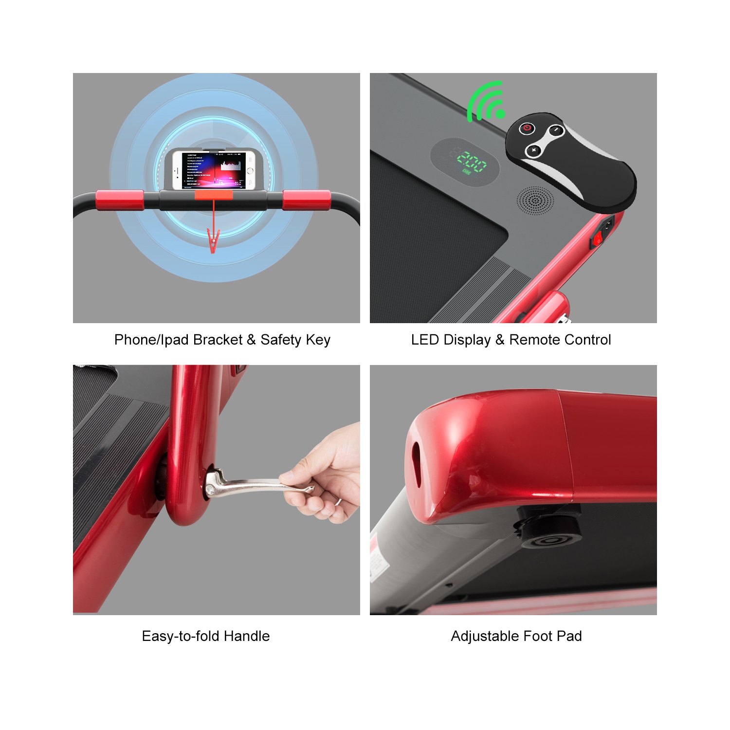 Gymax 2.25HP Under Desk Electric Pad Treadmill Running Machine w/ APP