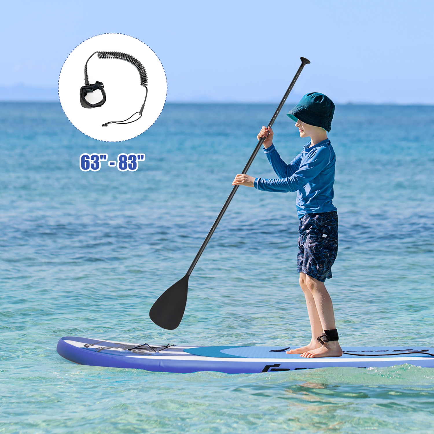 Goplus 11’ Inflatable Stand Up Paddle Board SUP W/Carrying Bag Aluminum Paddle
