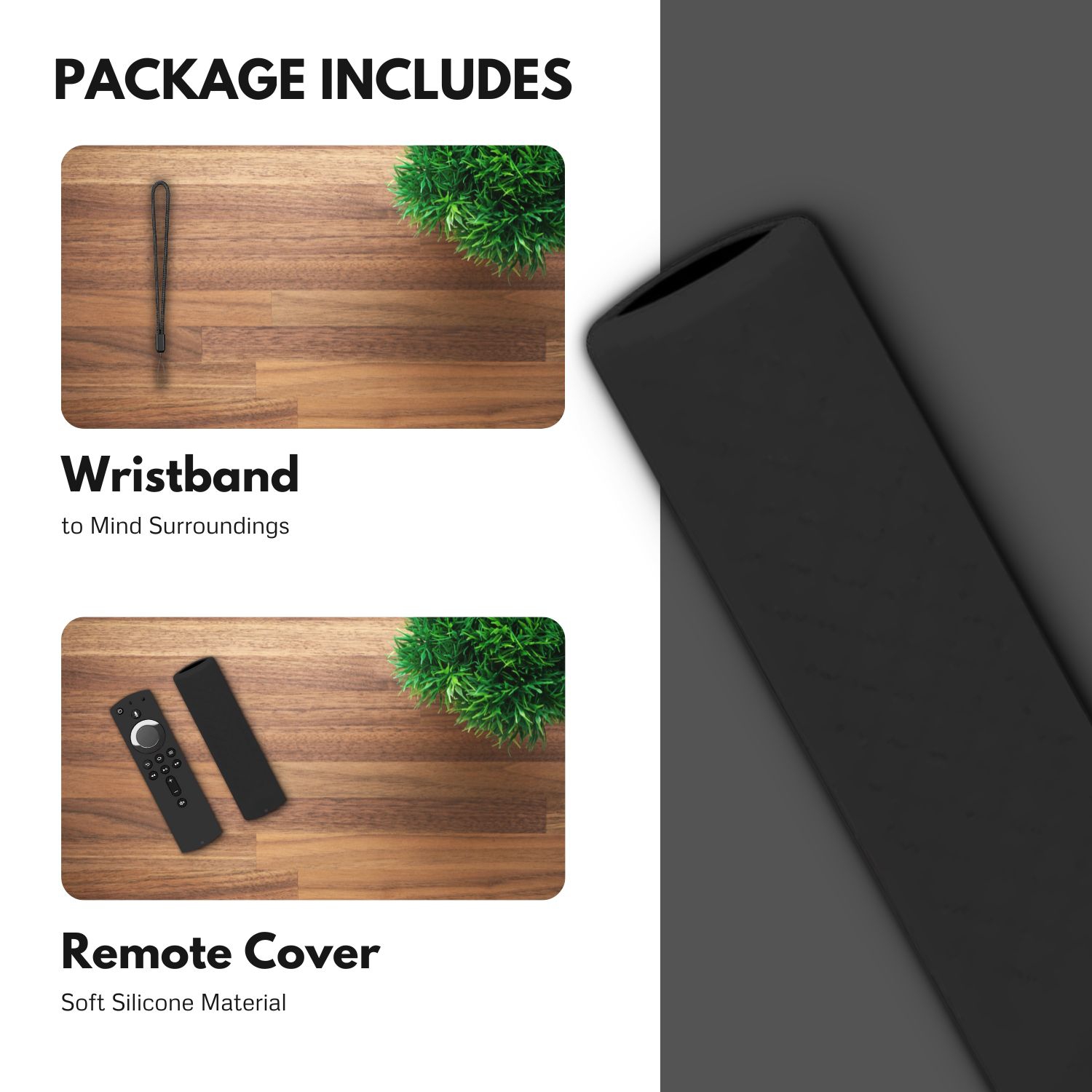 Housse de protection pour Amazon Fire TV Stick 4K Remote Control, Silicone souple Anti Slip Shockproof Dustproof & Washable Cover Case