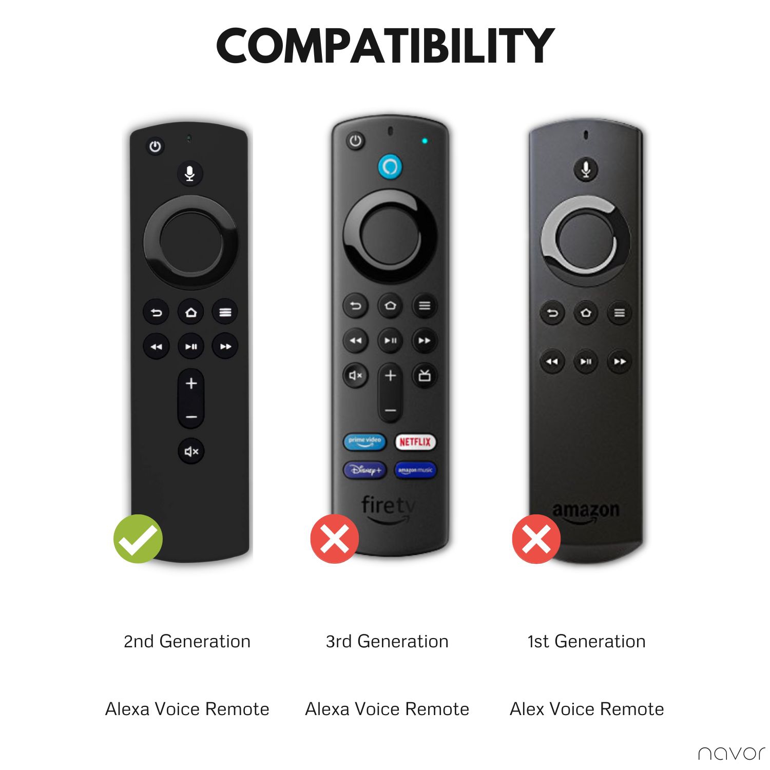 Housse de protection pour Amazon Fire TV Stick 4K Remote Control, Silicone souple Anti Slip Shockproof Dustproof & Washable Cover Case