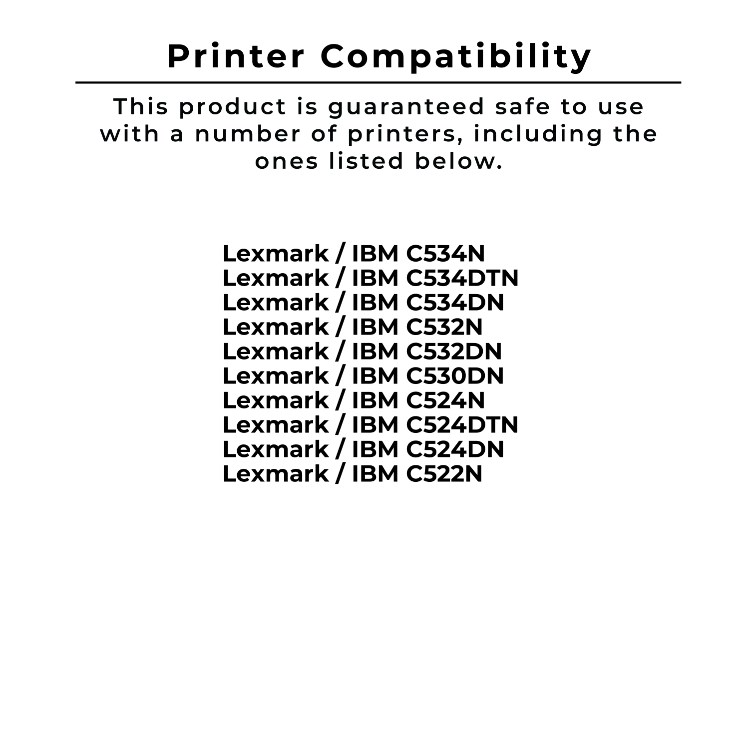 Cartouche d’encre en poudre noire à haut rendement C5242KH compatible avec les imprimantes de Lexmark