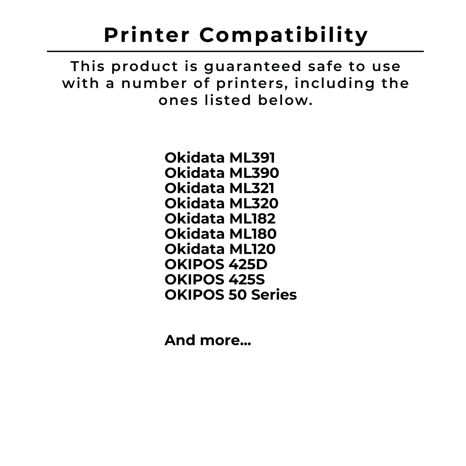 Zoomtoner Compatible OKIDATA 52104001 Black Ribbon