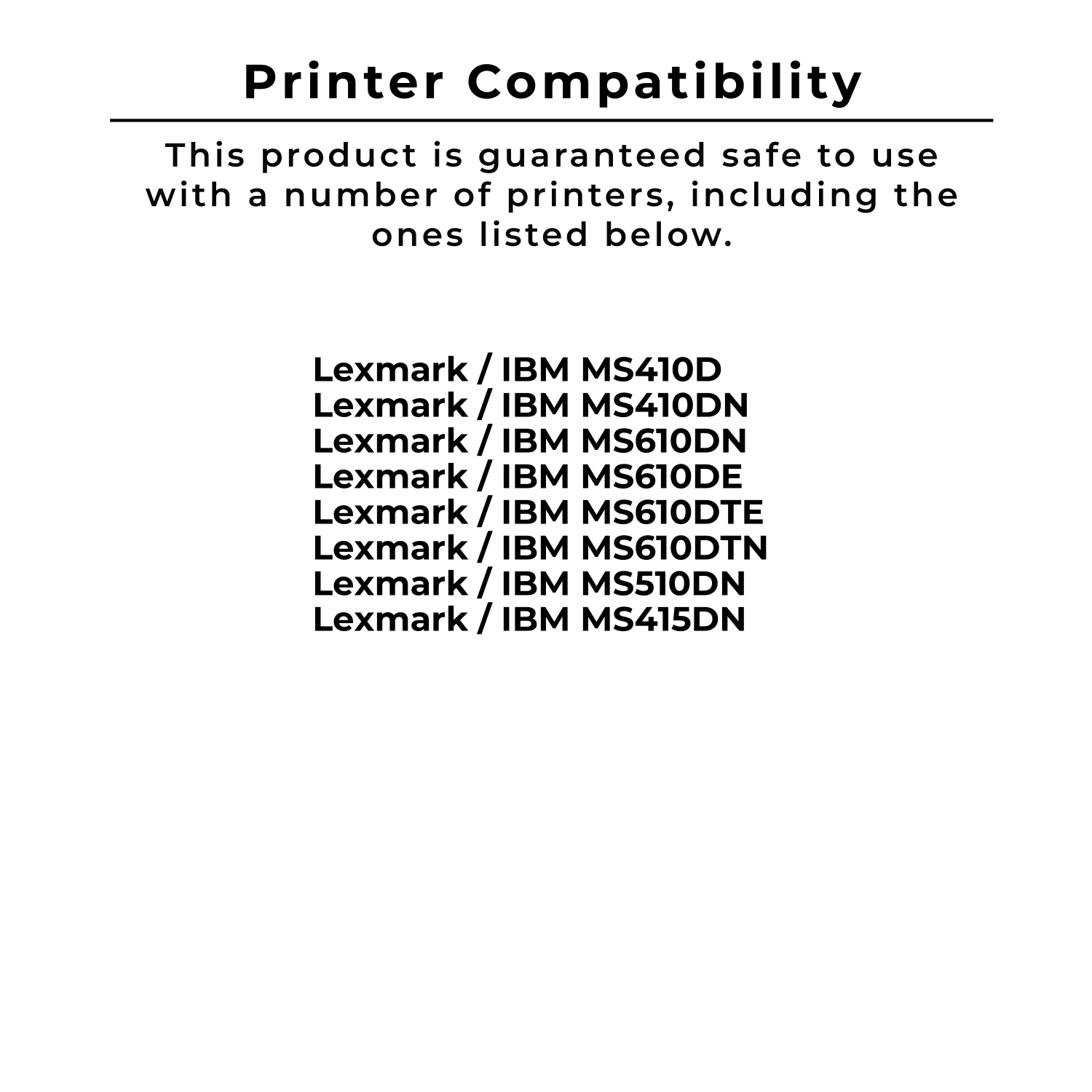 Cartouche d’encre en poudre noire compatible avec LEXMARK 50F1X00 de Zoomtoner