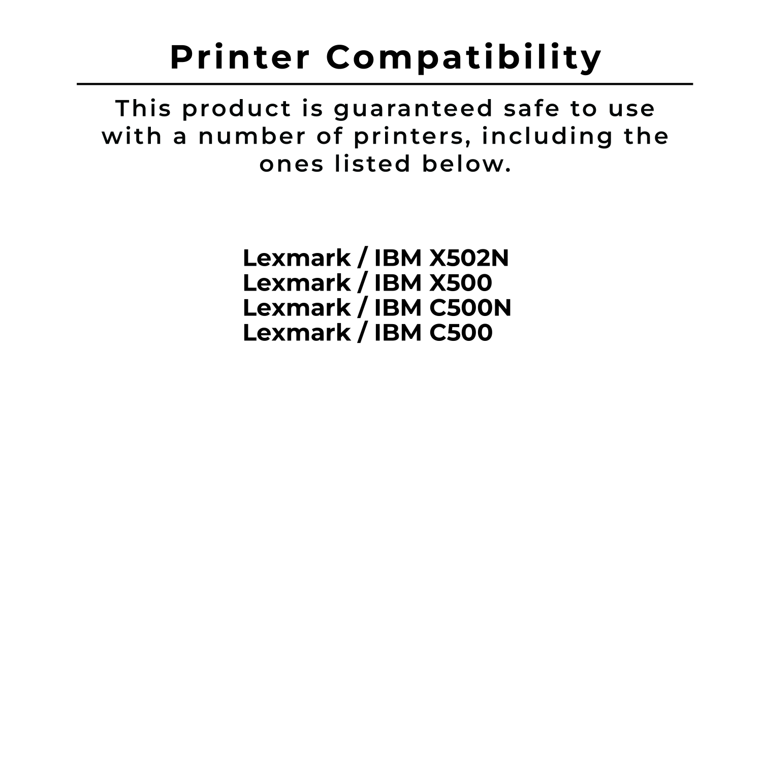 Zoomtoner Compatible LEXMARK / IBM C500 Laser Toner Cartridge Set Black Cyan Yellow Magenta High Yield