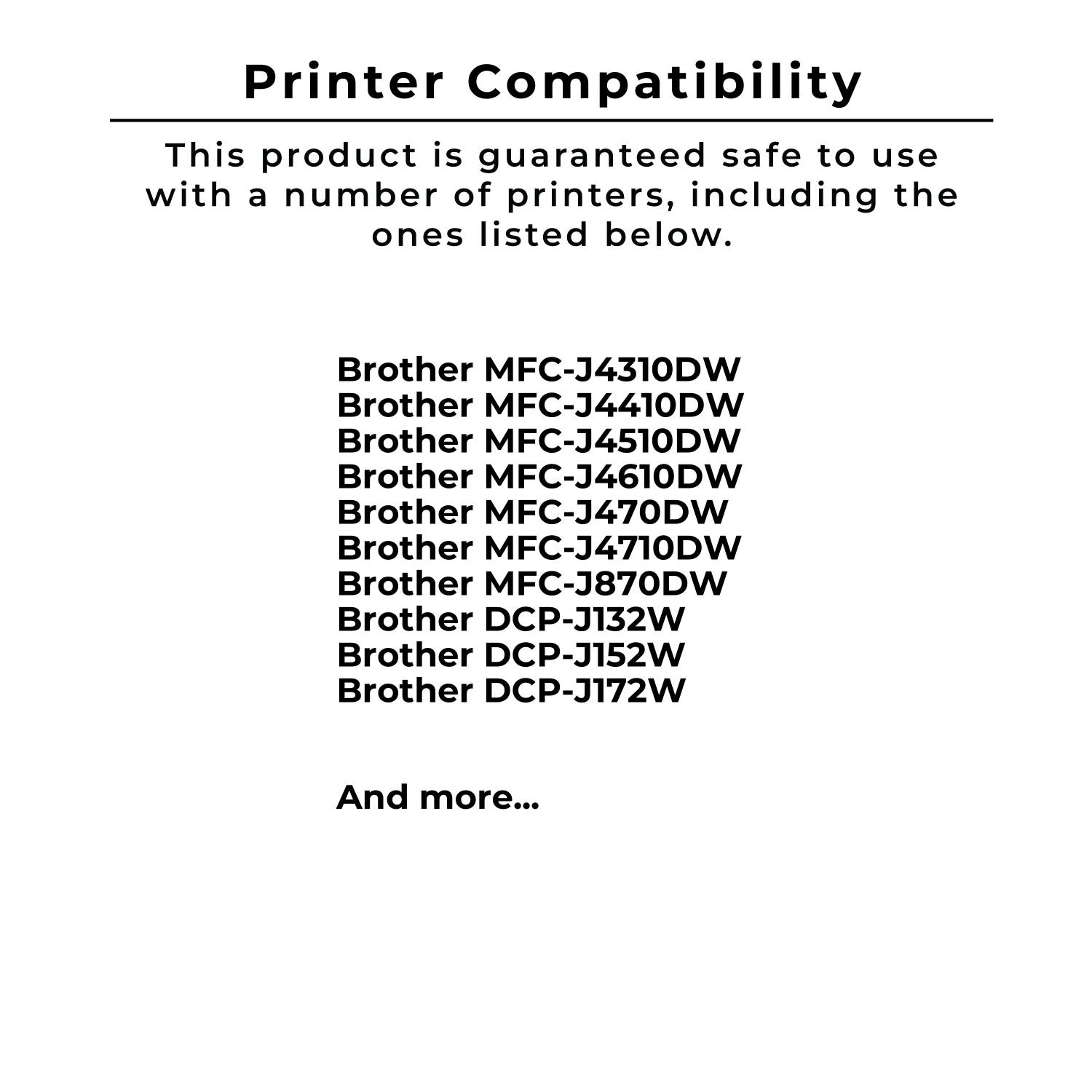 Cartouche D’encre noire à haut rendement LC103BK compatible AVEC les imprimantes de Zoomtoner BROTHER