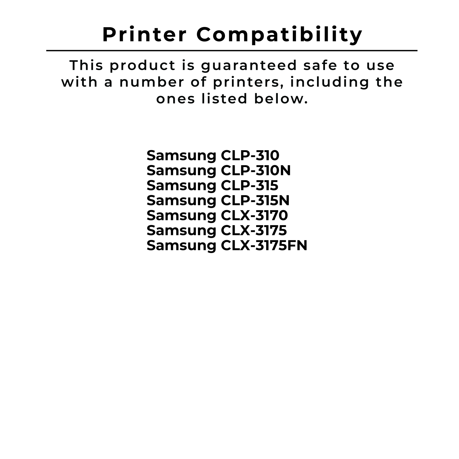 Zoomtoner Compatible SAMSUNG CLP-315 Laser Toner Cartridge Set Black Cyan Yellow Magenta