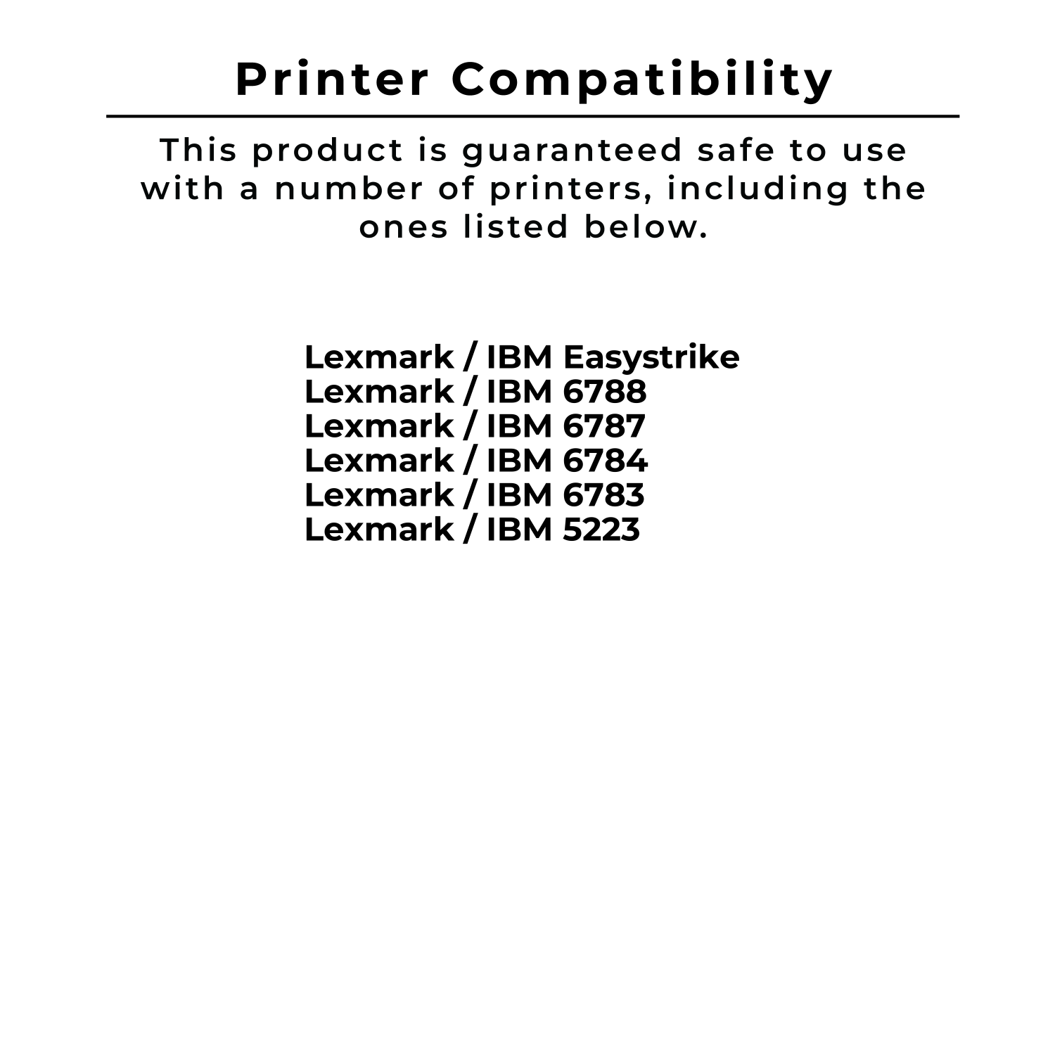 Cartouche de ruban IBM/Lexmark 1080999 compatible avec Zoomtoner