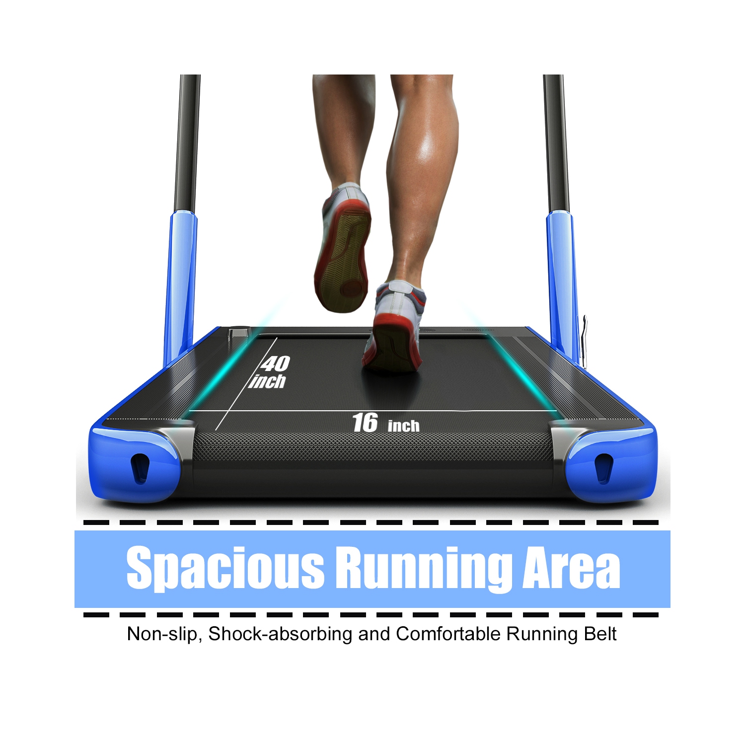 Gymax 2.25HP Under Desk Electric Pad Treadmill Running Machine w/ APP