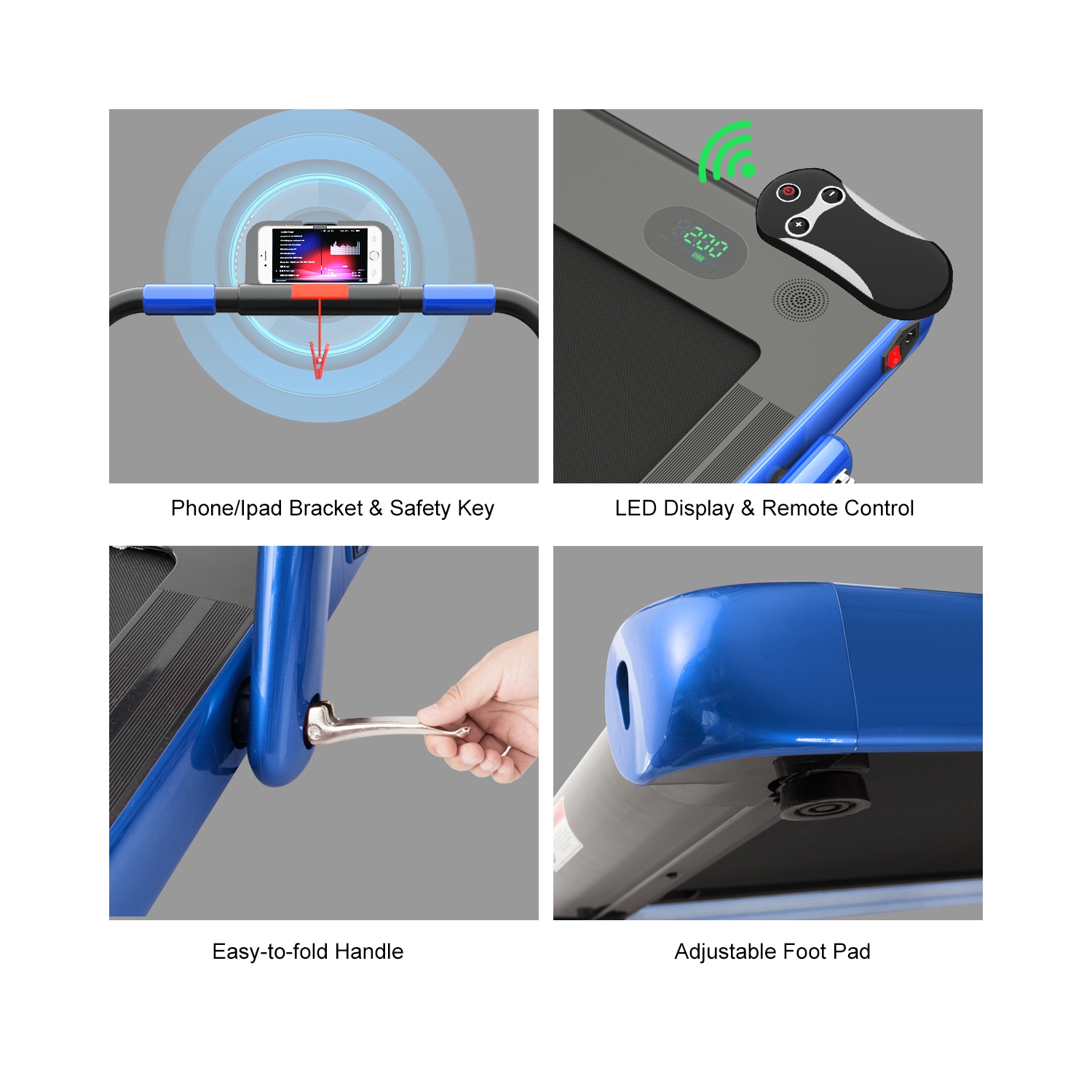 Gymax 2.25HP Under Desk Electric Pad Treadmill Running Machine w/ APP